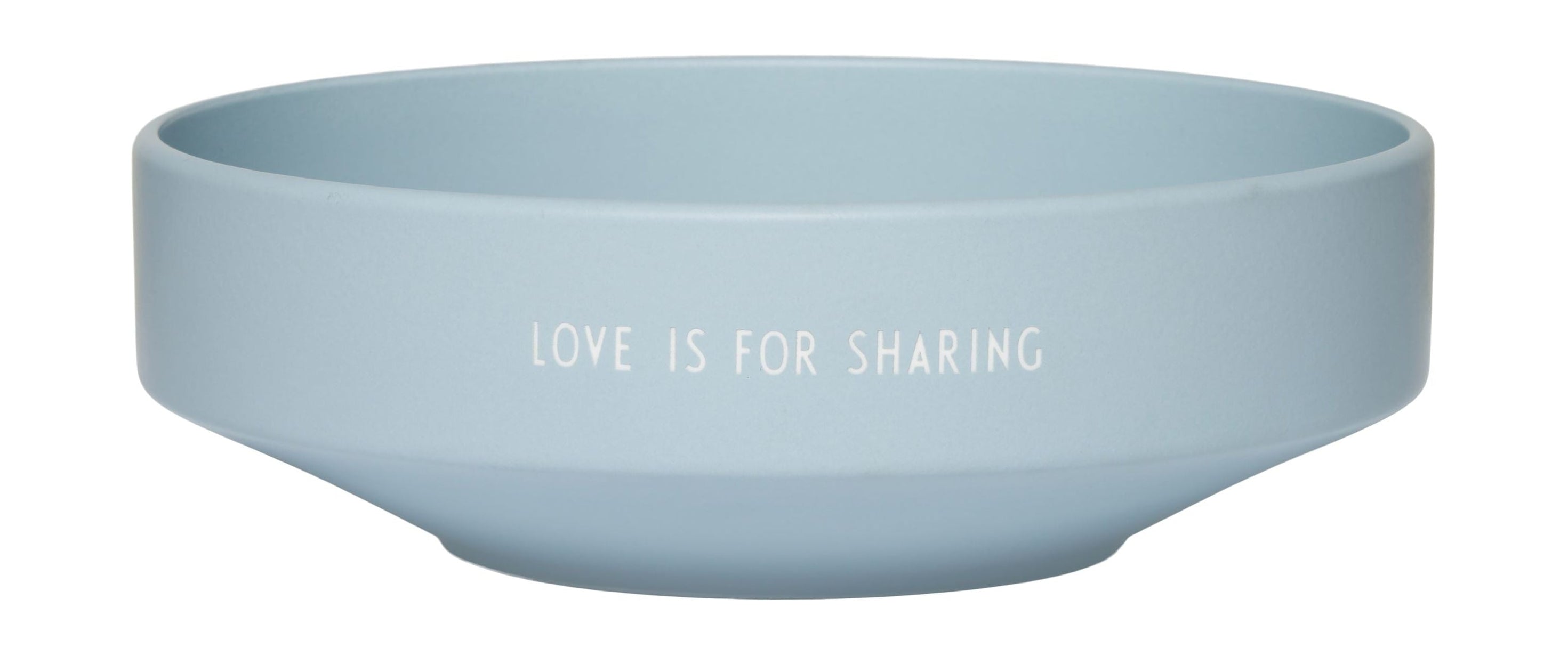 Letras de diseño El amor del tazón favorito es para compartir el azul grande y claro