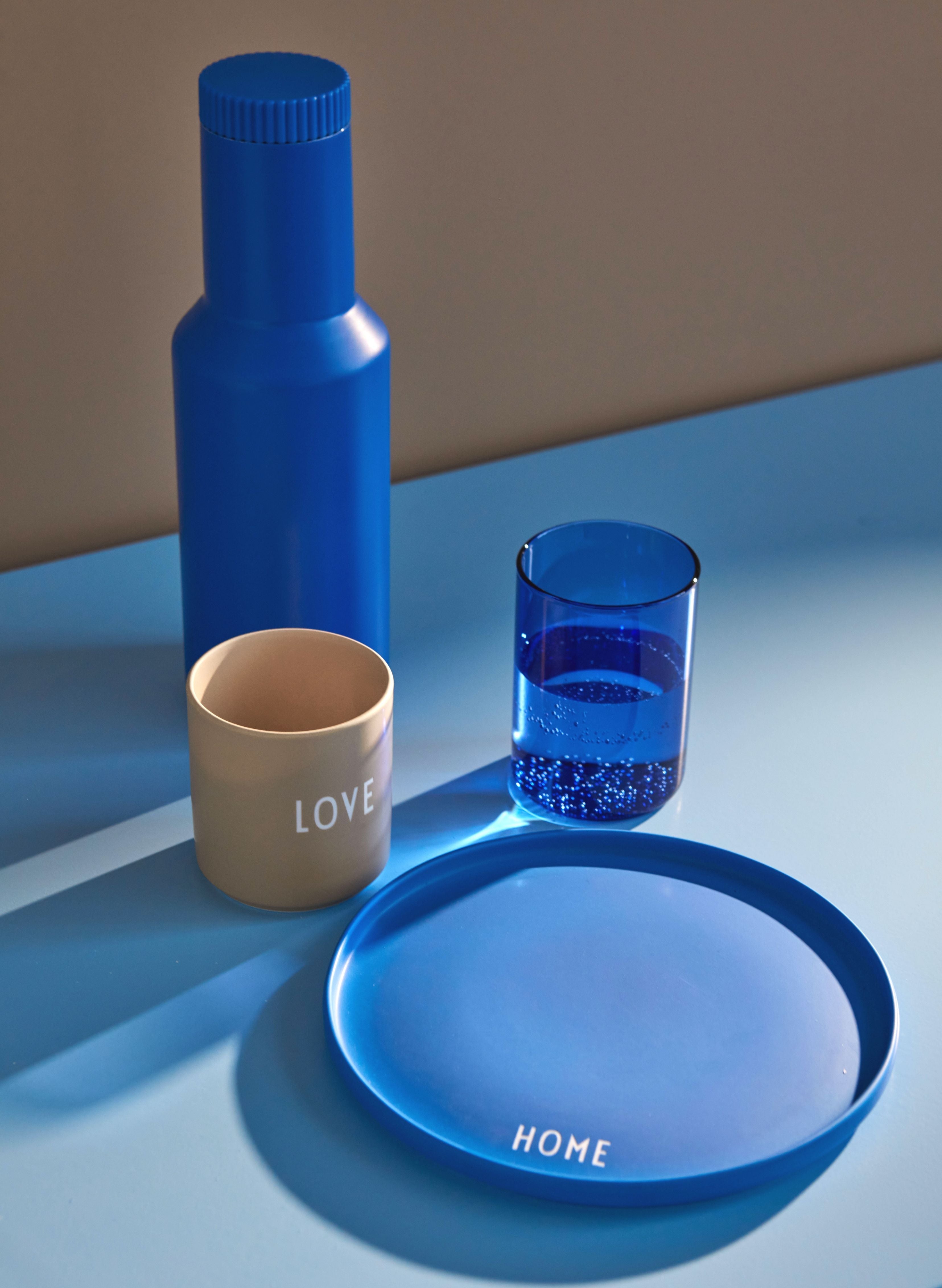 Ensemble de verre à boire préféré de la lettre de design de 2, bleu