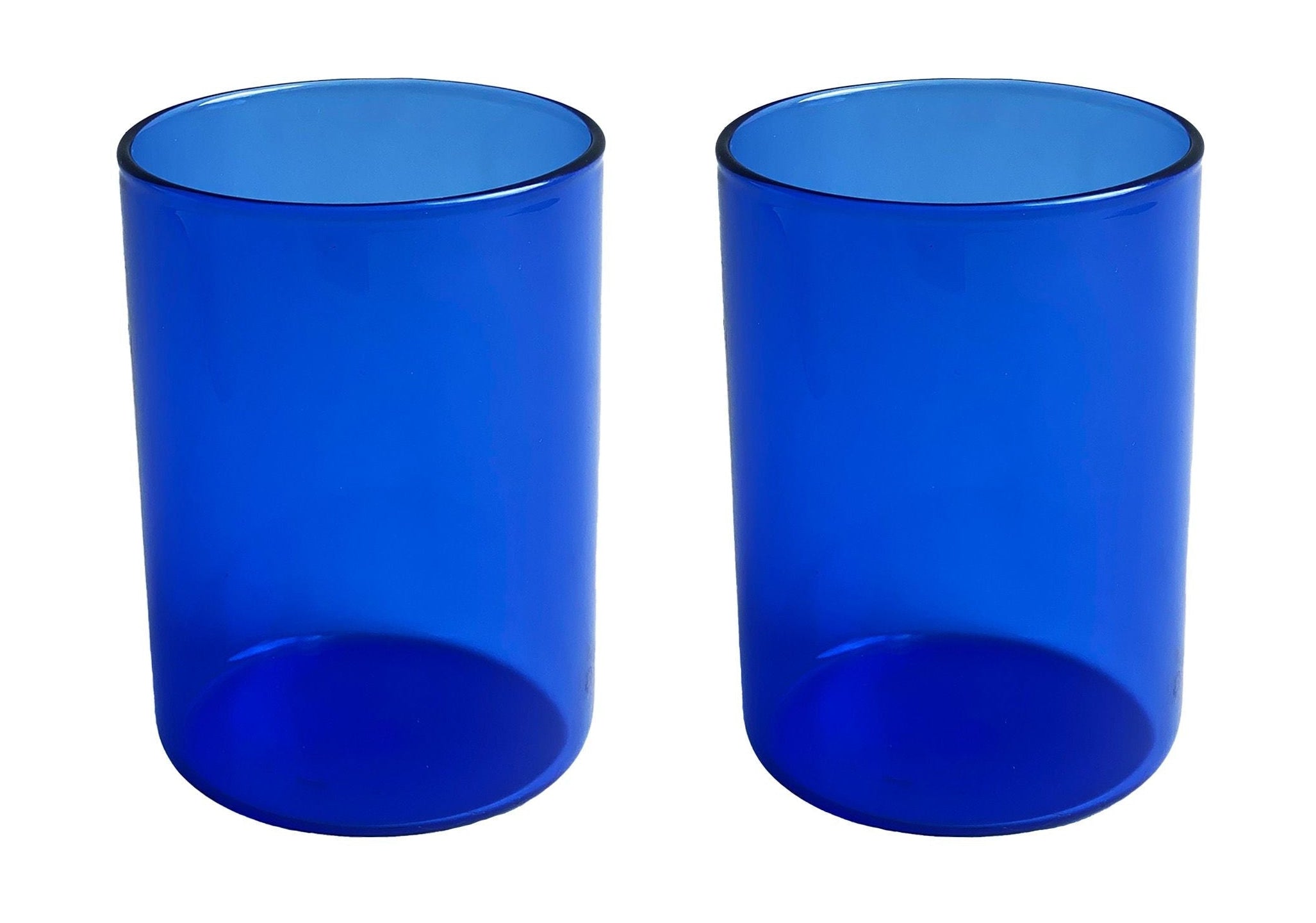 Juego de vaso de beber favorito de 2, azul de la carta, azul