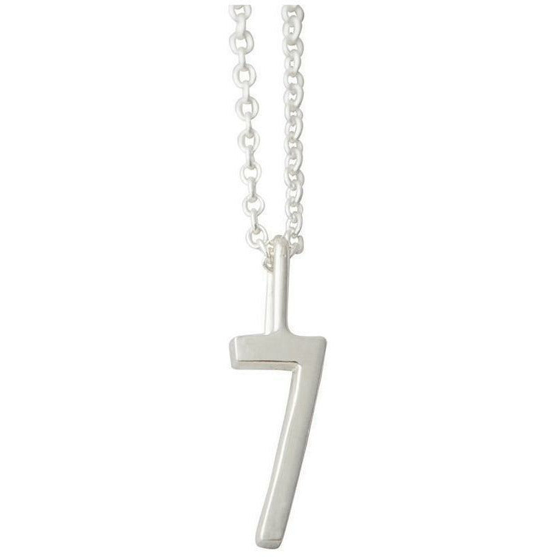 Letras de diseño Número de suerte contraparte, plata, número 7