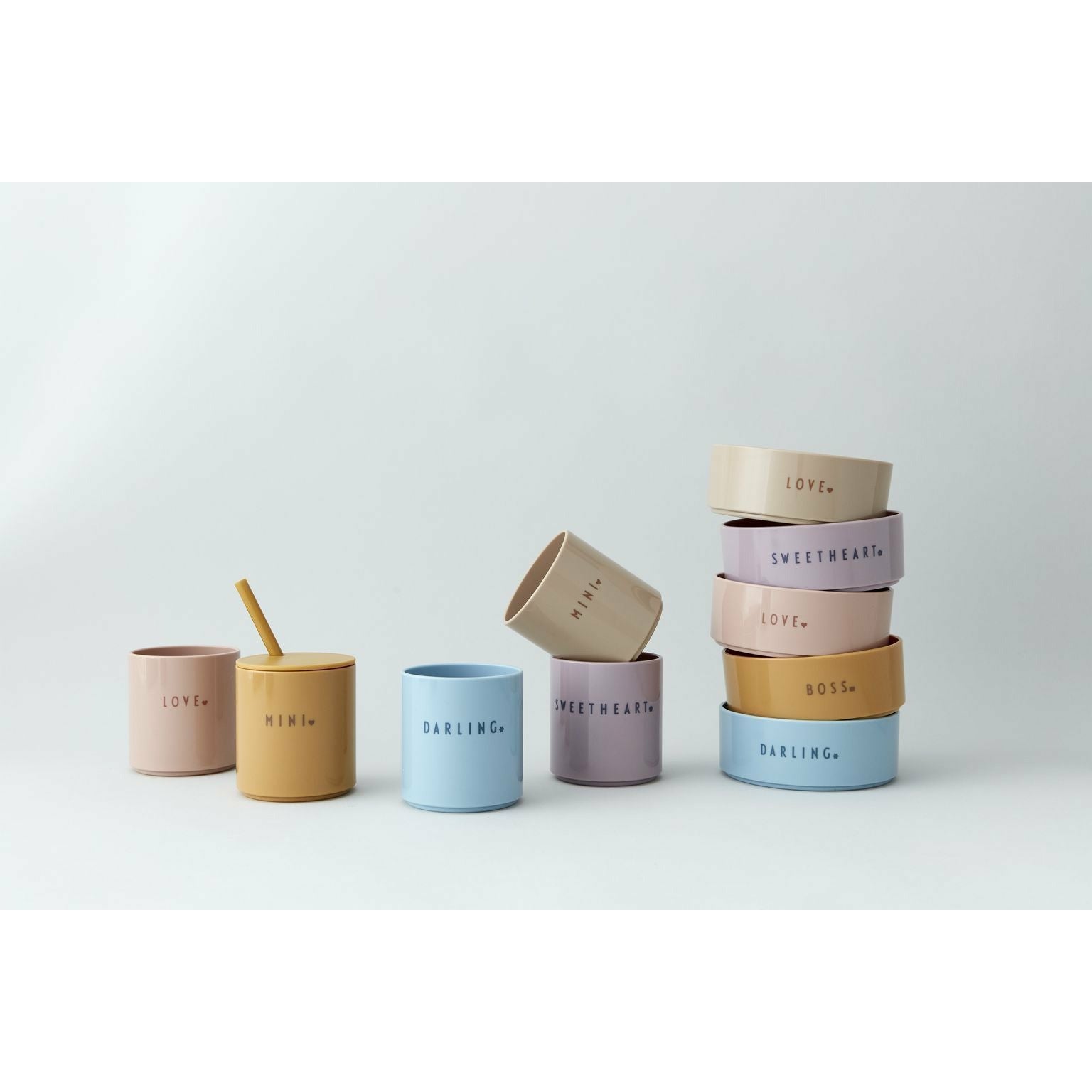 Design Letters Mini Favoriete Bowl Tritan Lavender, Sweet Heart