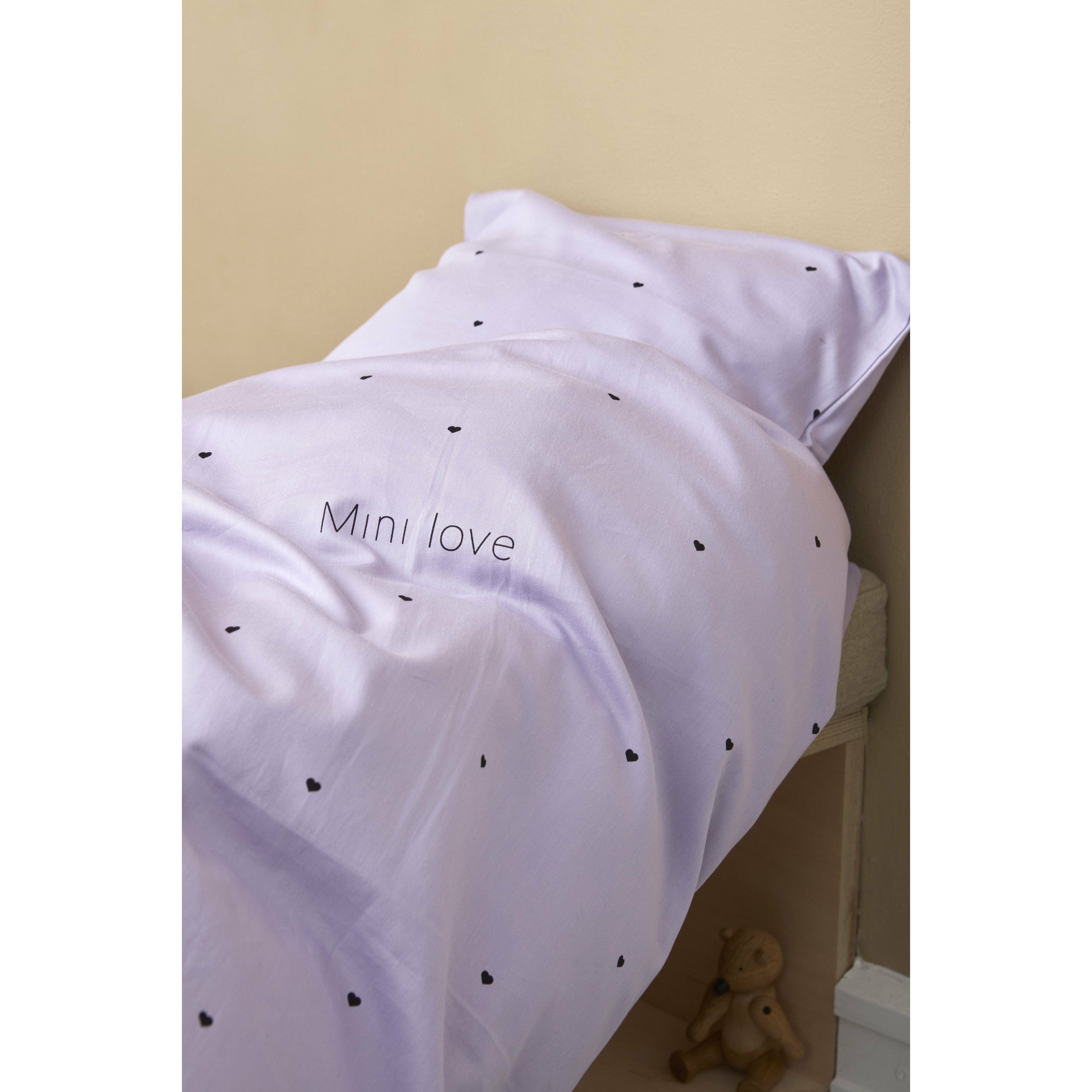 Design Letters Mini Love Baby Kopfkissenbezüge und Bettbezüge 70x100 cm, Lavendel