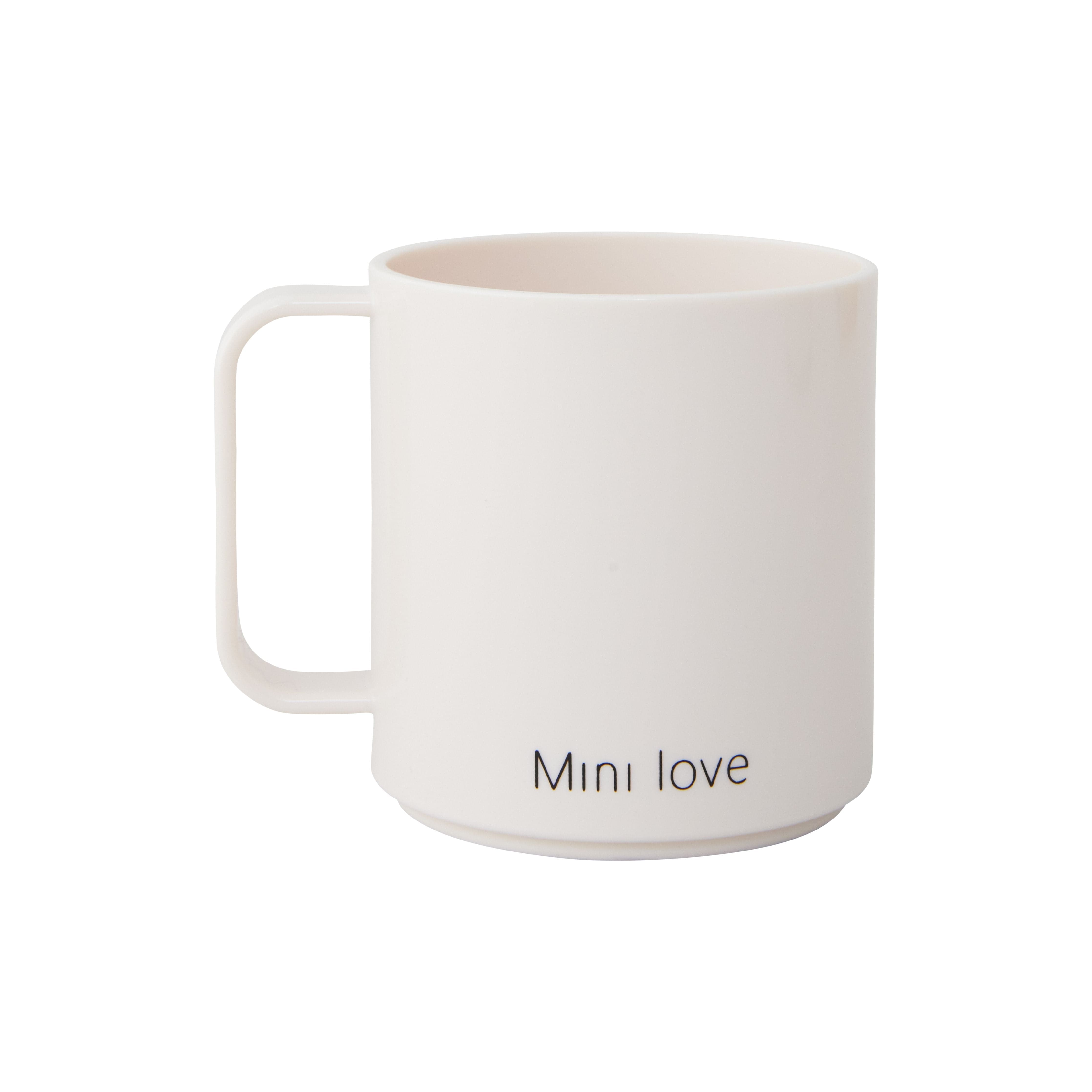 Hönnunarbréf Mini Love Mug með handfangi, beige