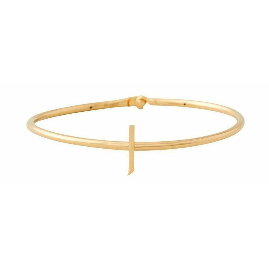 Design Letters My Bangle J Bangle, 18k Gold Plated Silver