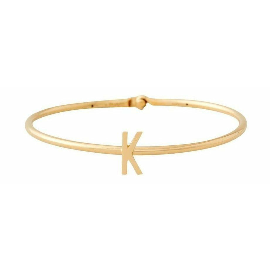 Design Letters My Bangle K Bangle, 18k Gold Plated Silver