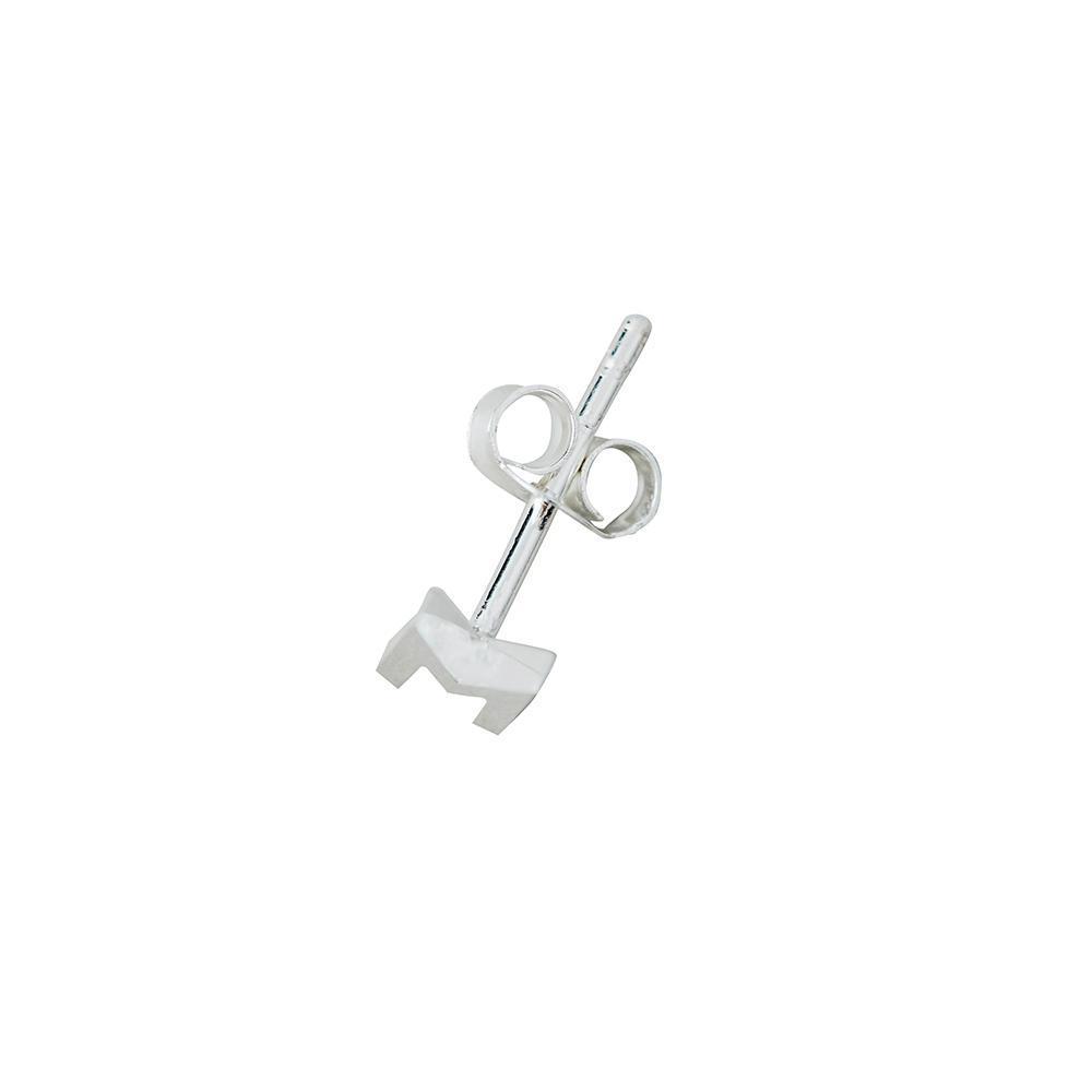 Design Letters Earing con lettera, argento, a