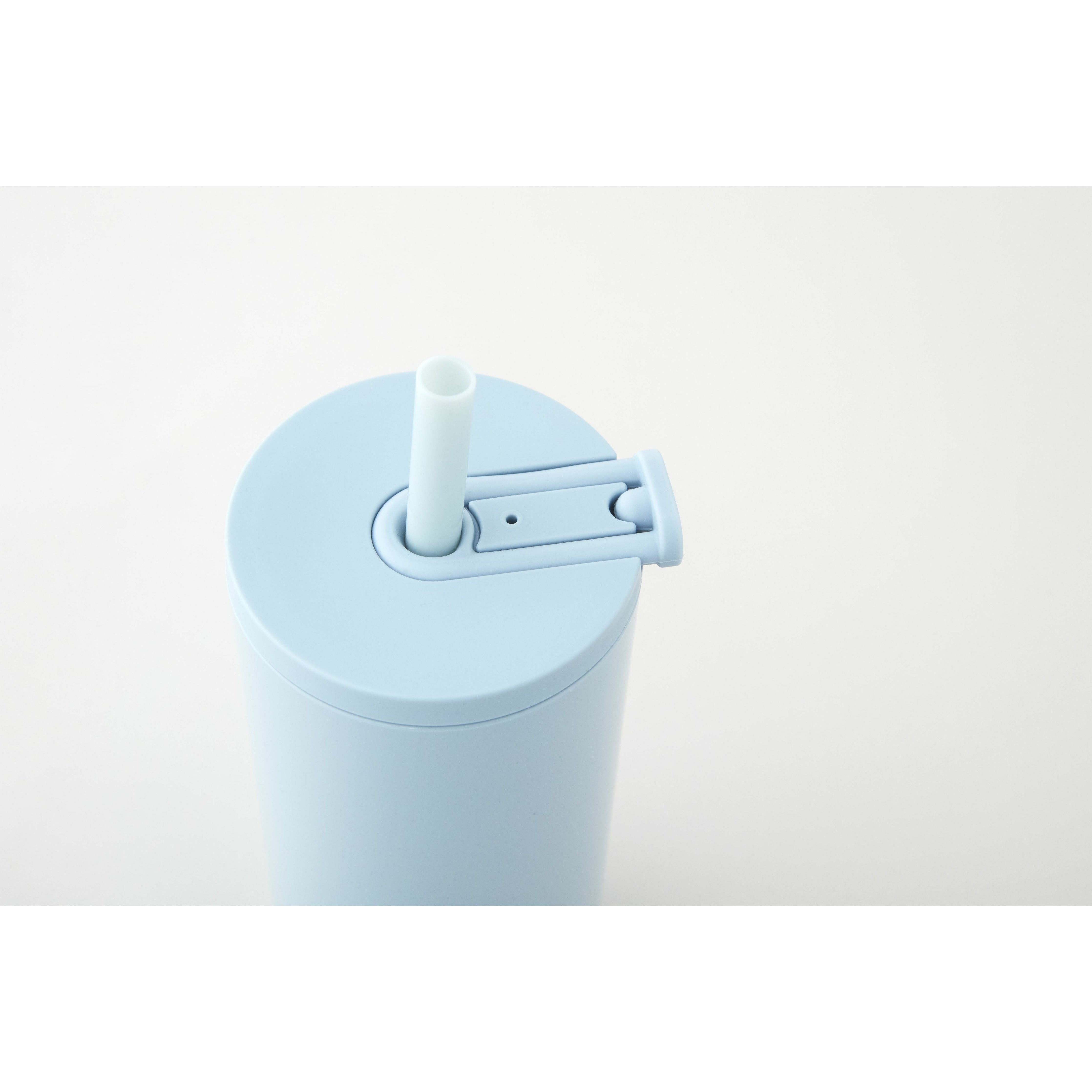 Design Letters Travel Straw Bottle 500 Ml, Light Blue