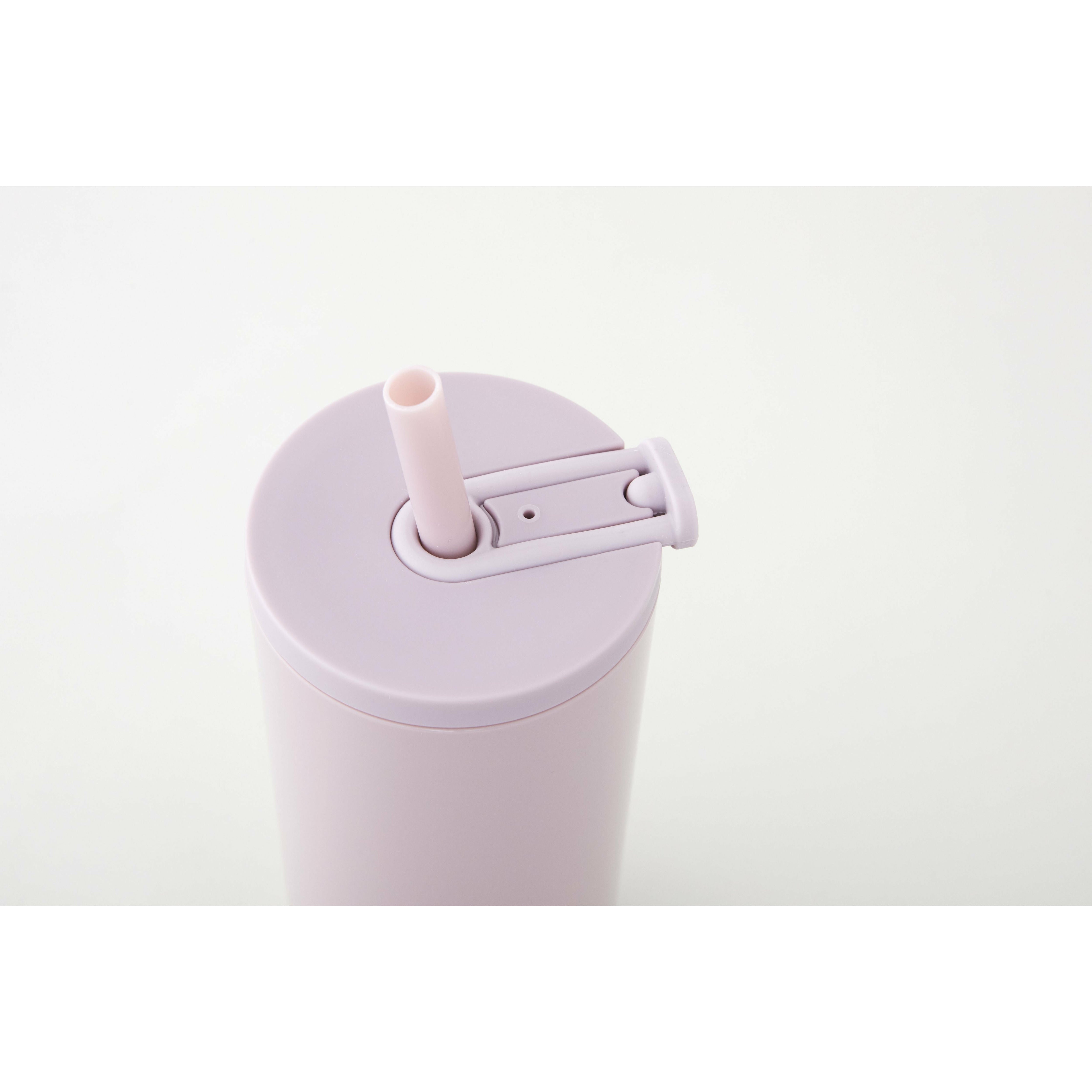 Design Letters Reise-Strohhalmflasche 500 ml, Lavendel