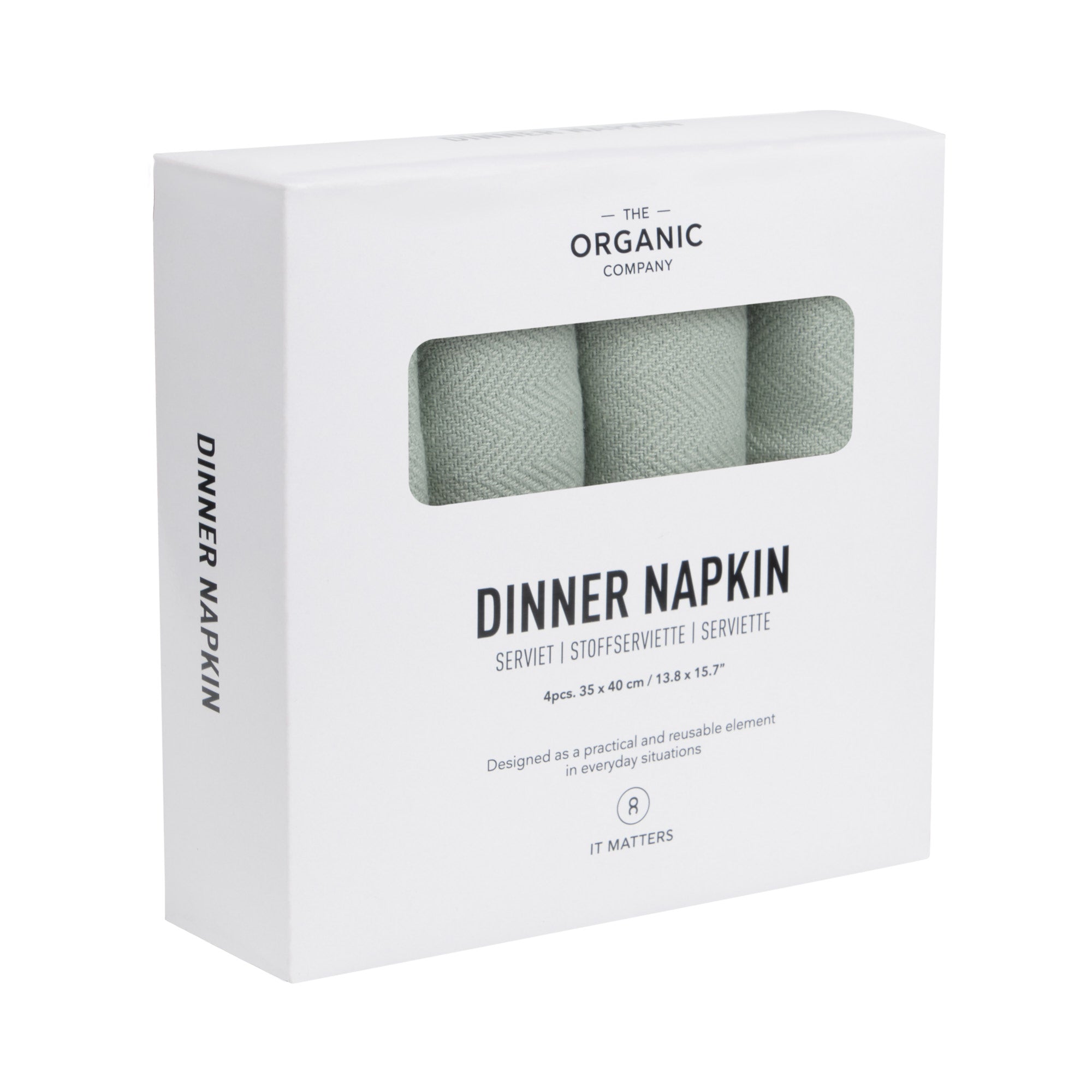 The Organic Company Middag-Napkins, Dusty Mint