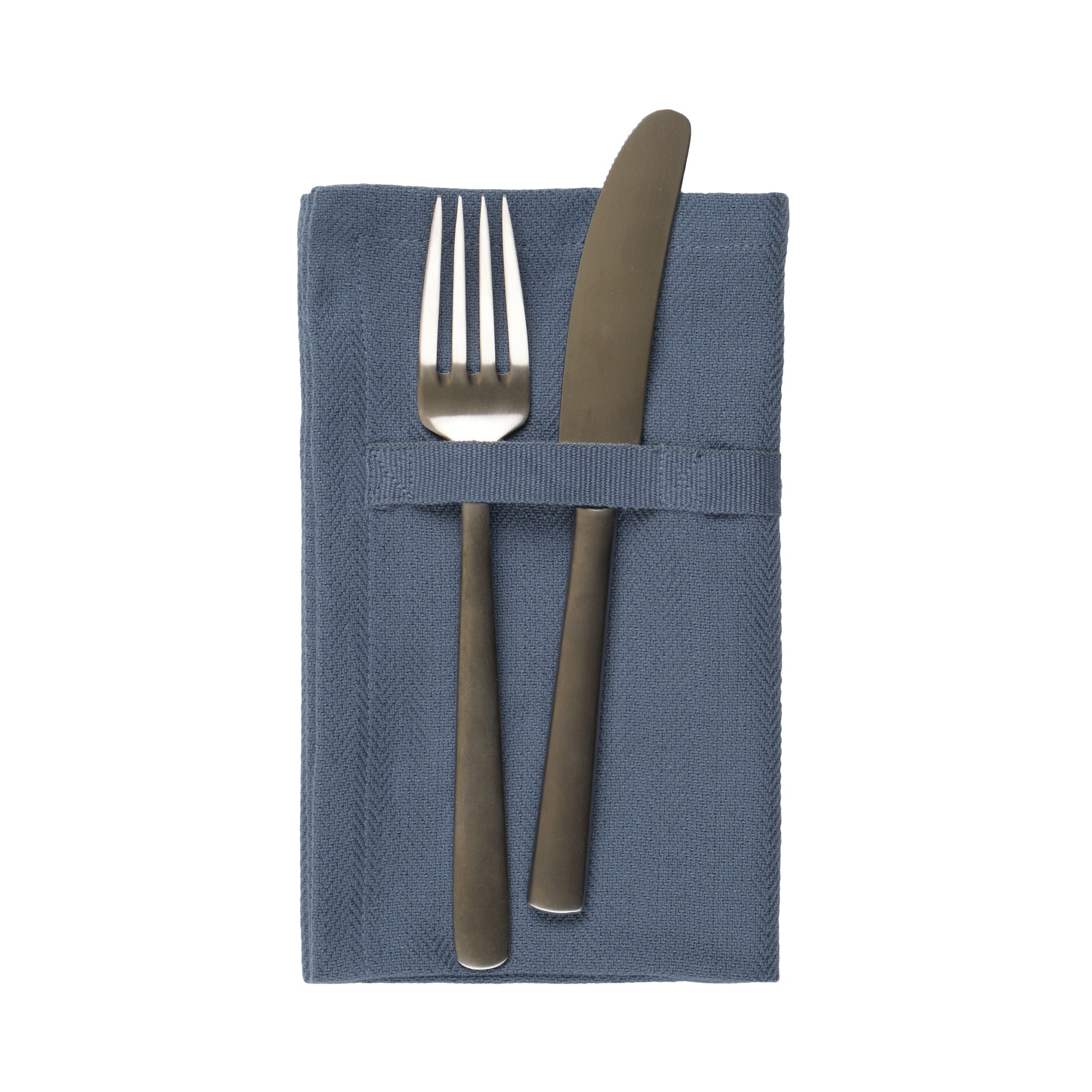 The Organic Company Serviettes de table Gris Bleu