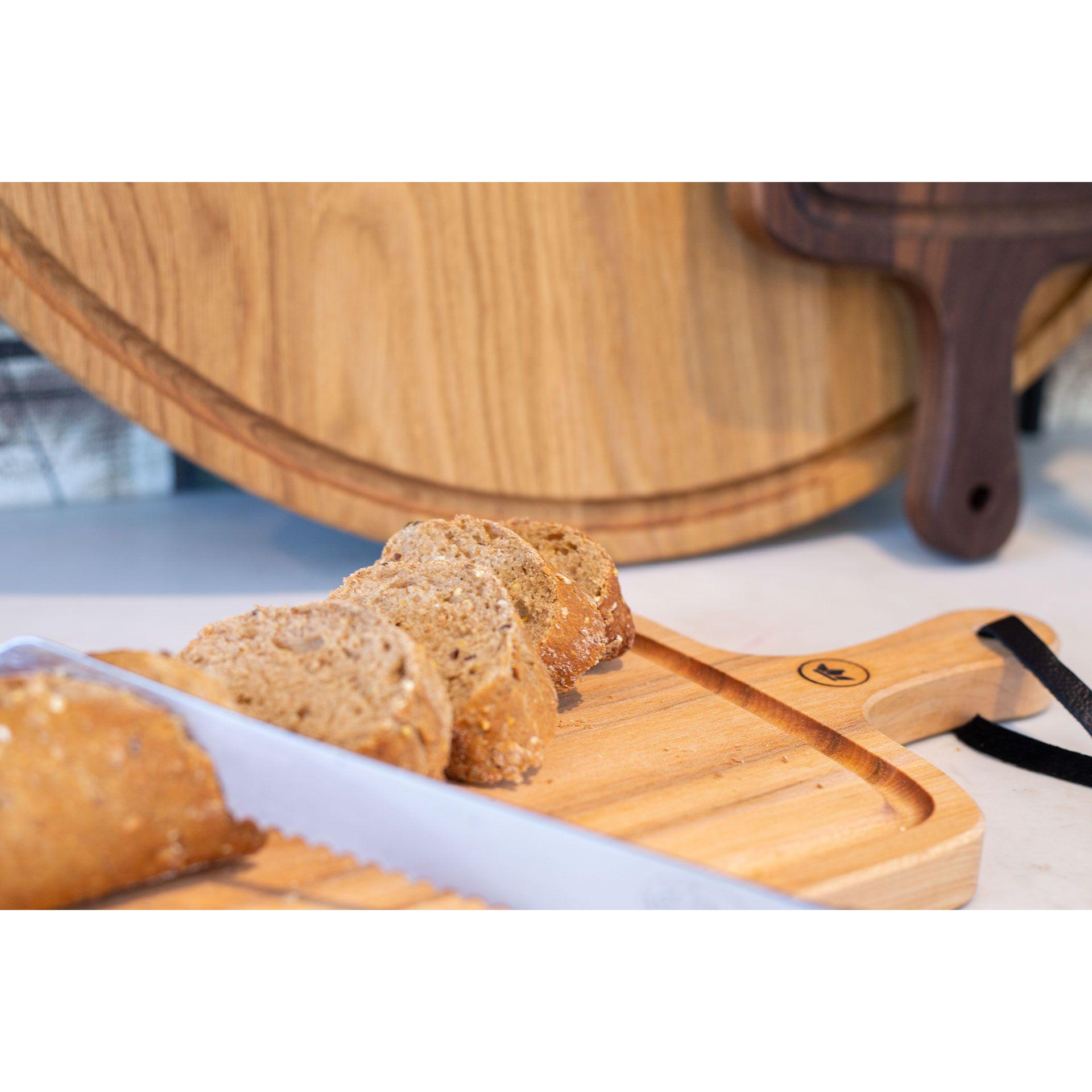 Dutchdeluxs Bread Board XL con strisce, quercia