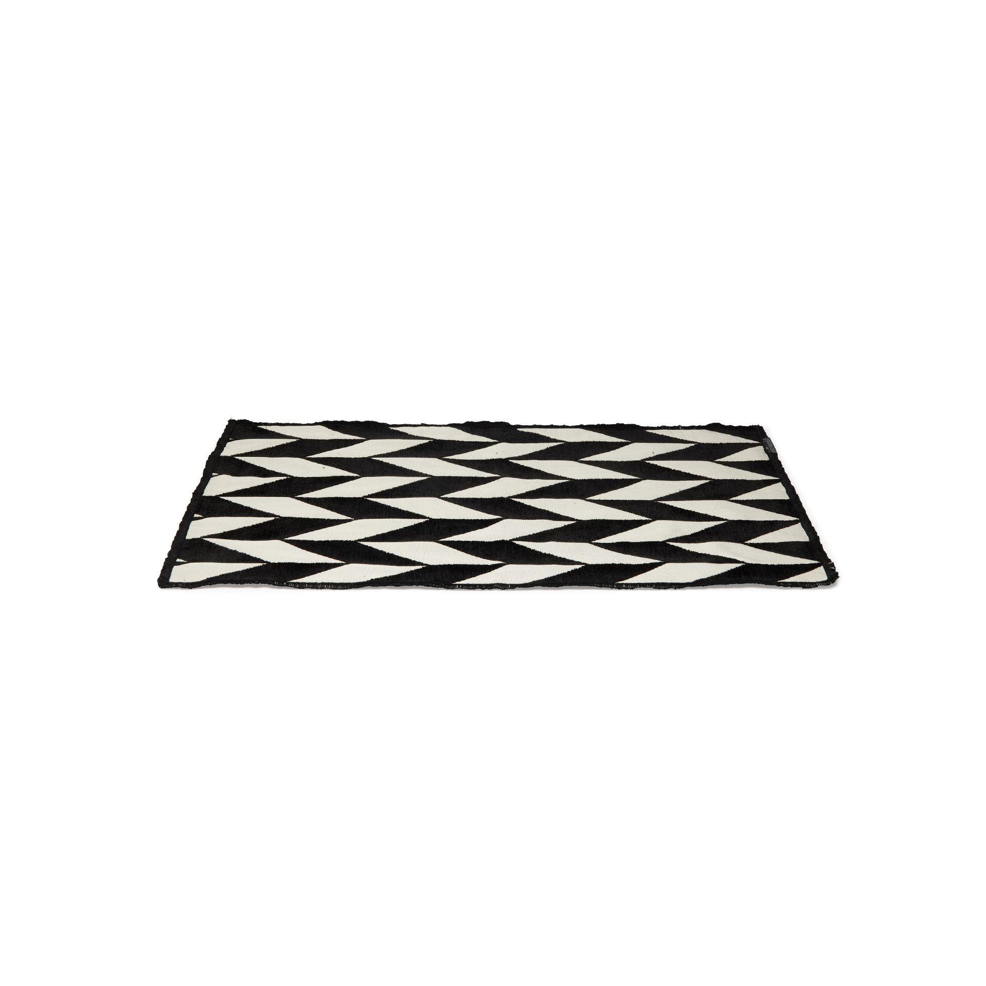 Dutchdeluxes Placemat Set Of 4 Black & White, Fishbone
