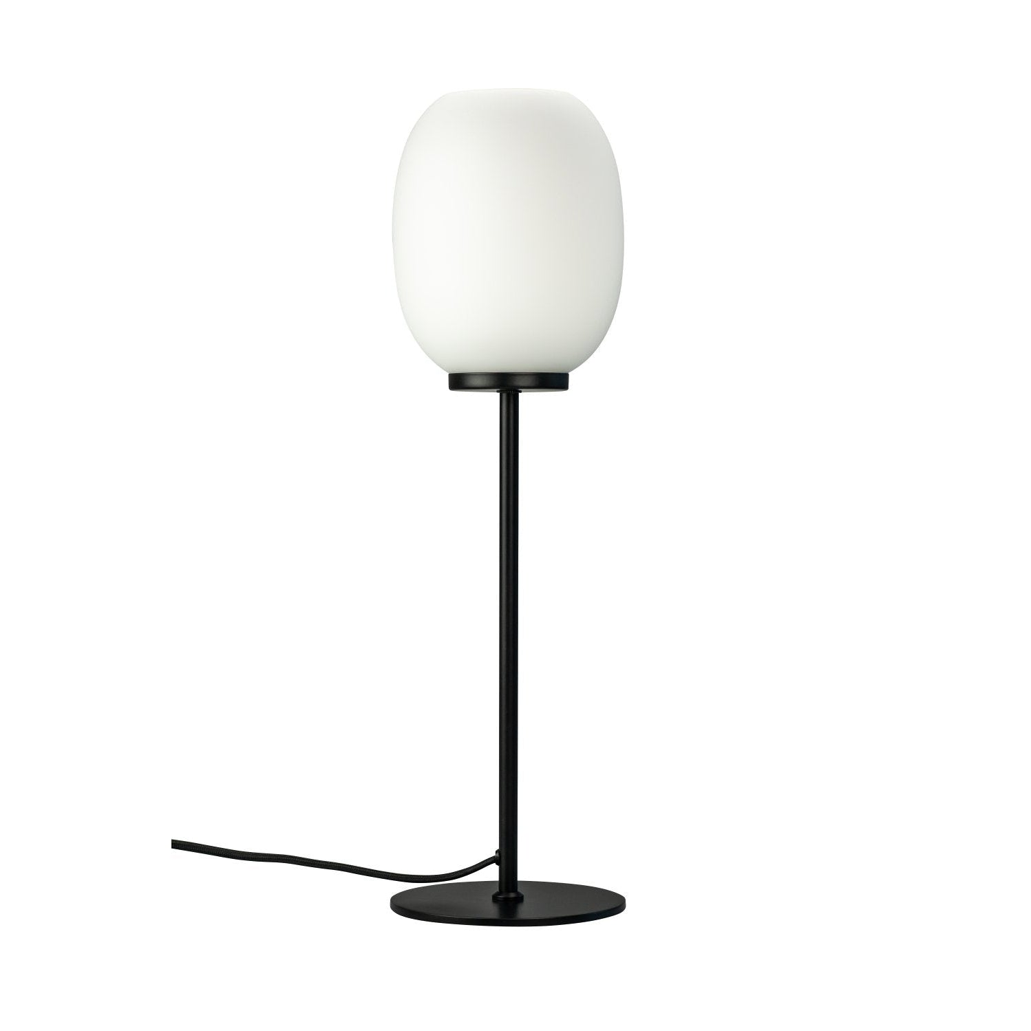 Dyberg Larsen DL39 tafellamp, opaal/zwart