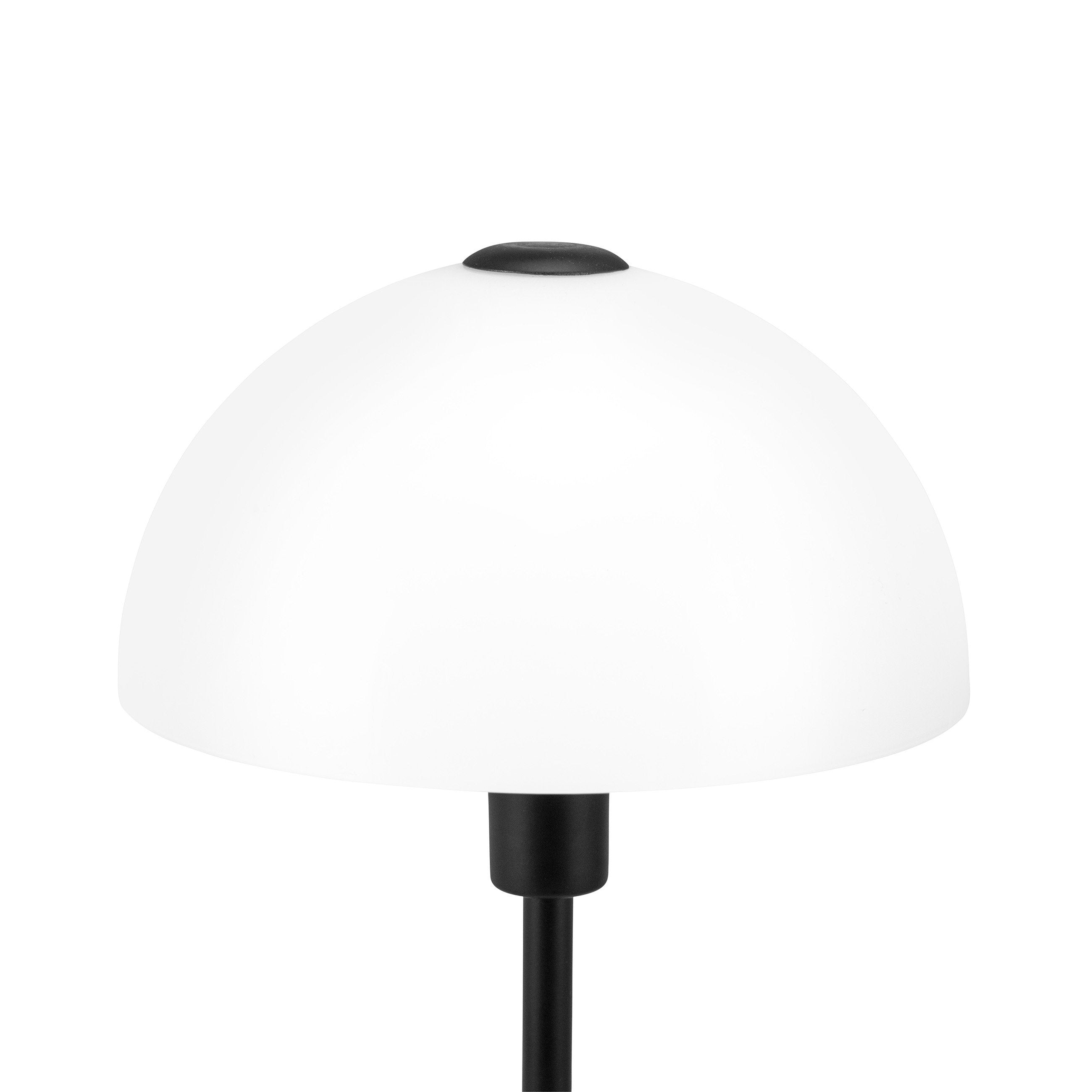 Dyberg Larsen Jazz -tafellamp, opaal/zwart