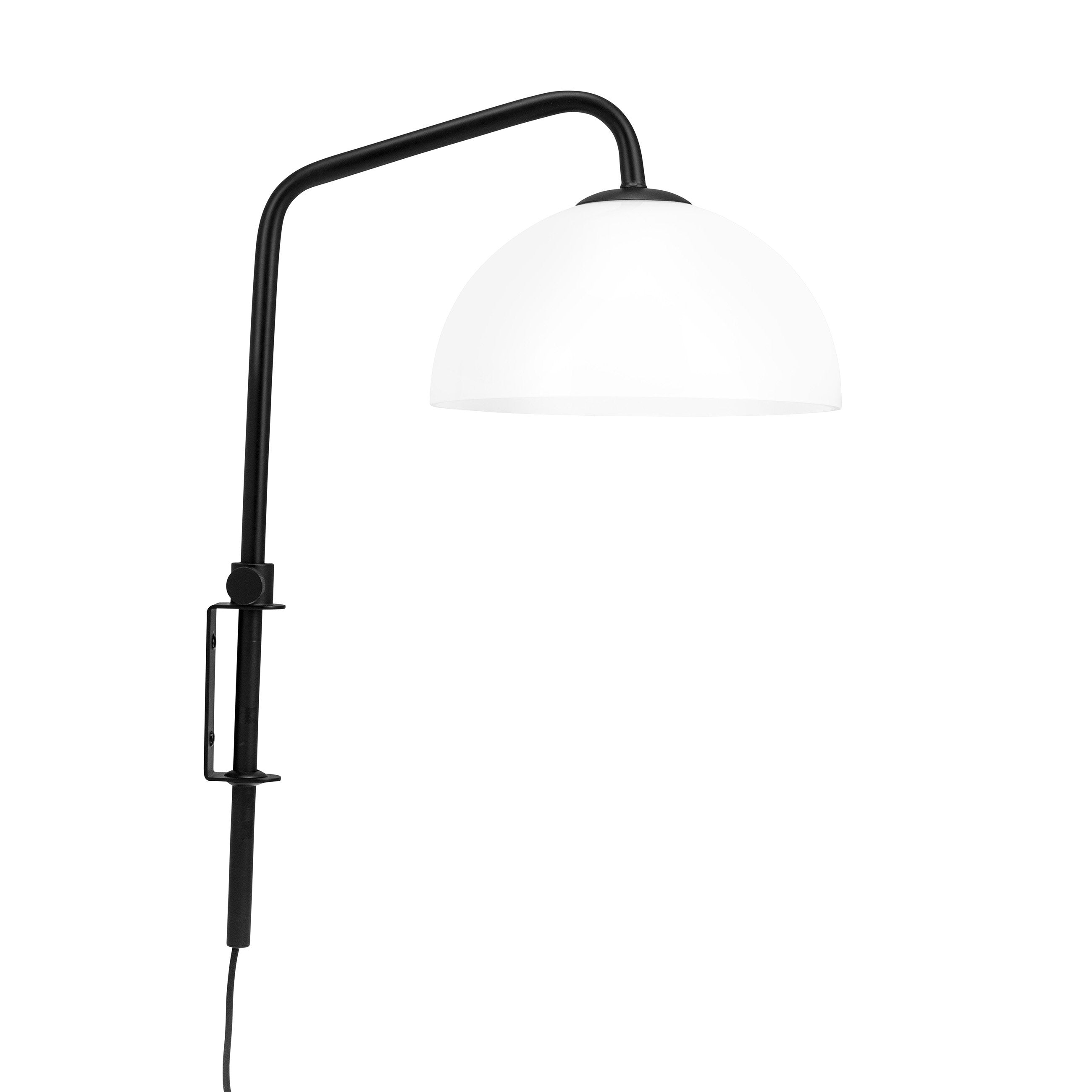 Lámpara de pared de jazz de Dyberg Larsen, ópalo/negro