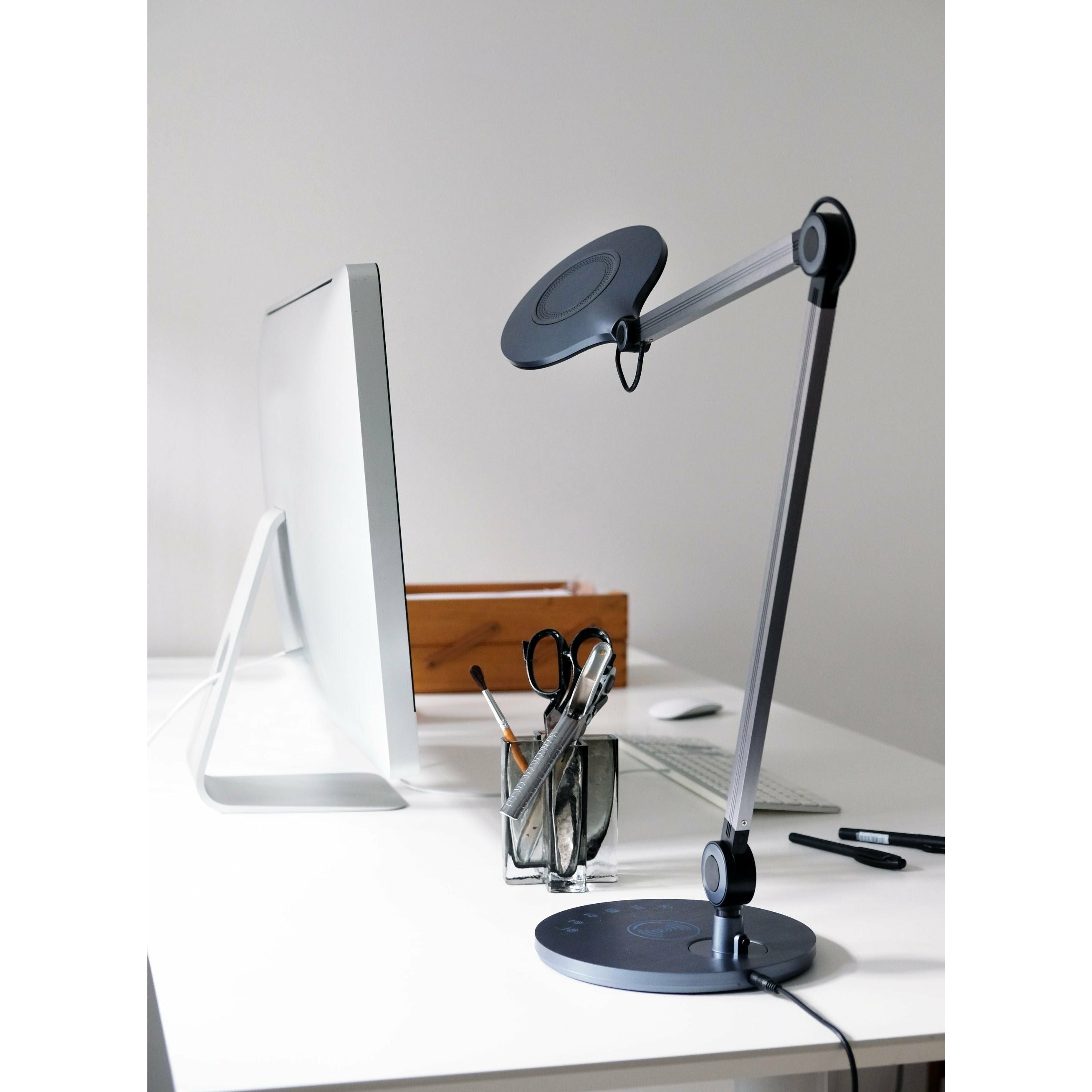 Dyberg Larsen Lampe de table de bureau, gris