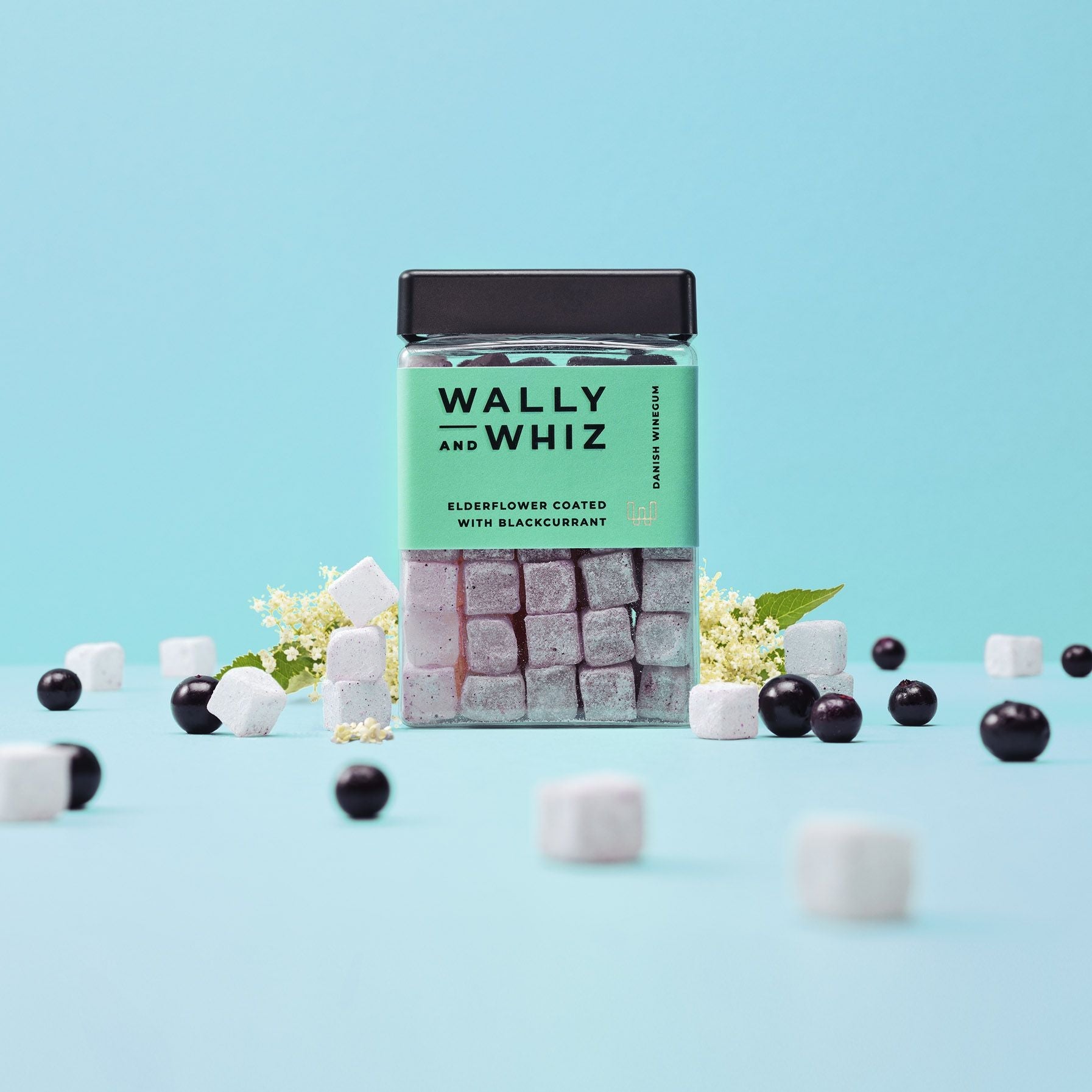 Wally和Whiz Summer Wine Gum Cube，带有黑加仑的接骨木花，240克