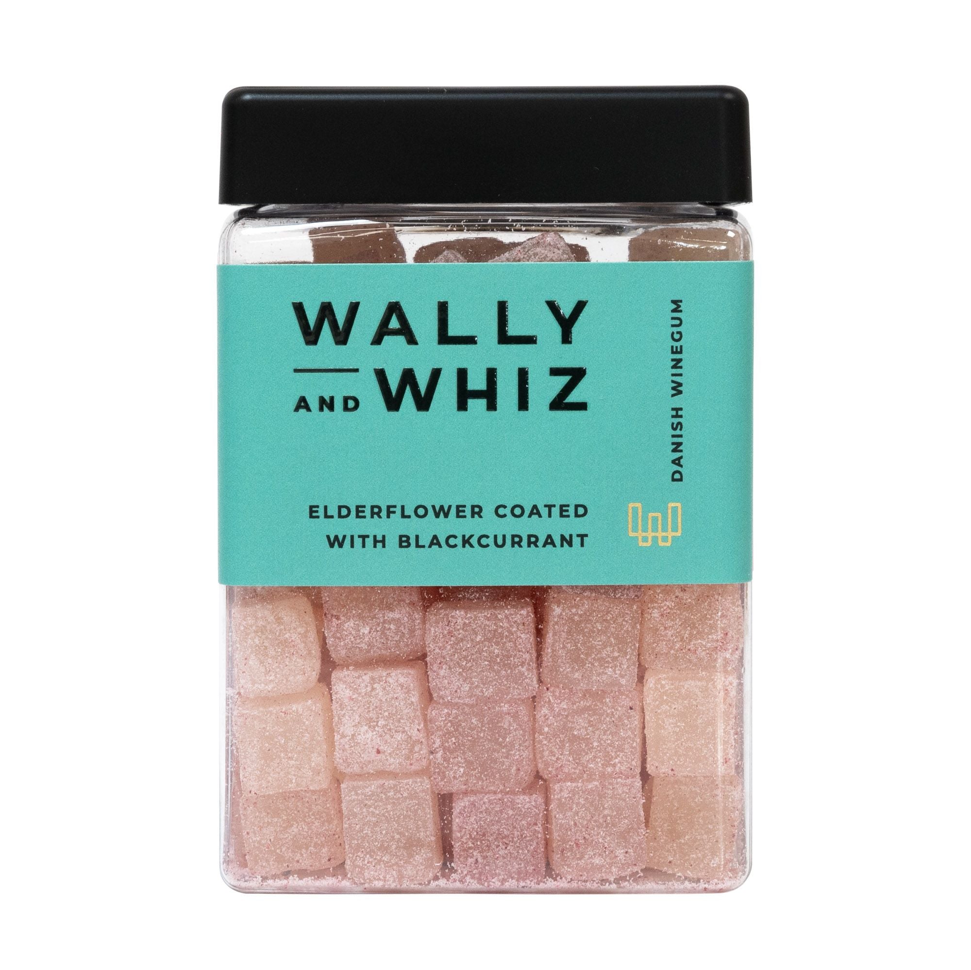 Wally og Whiz Summer Wine Gum Cube, Elderflower med solbær, 240 g
