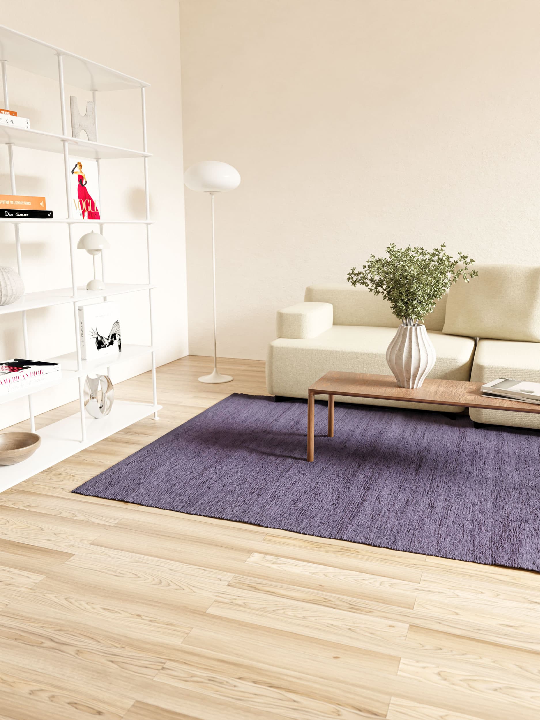 Rug Solid Katoenen tapijt 170 x 240 cm, elektrisch