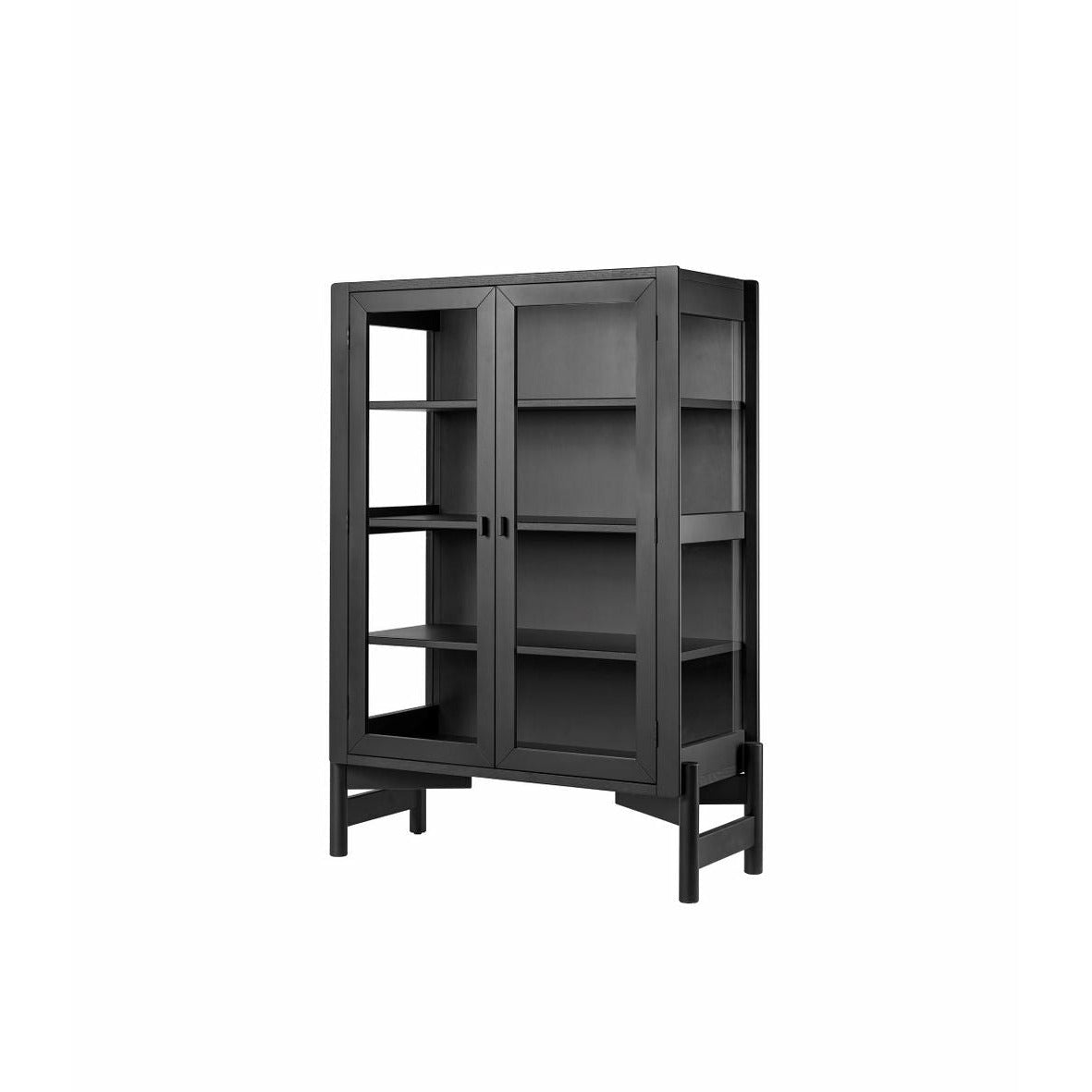 Fdb Møbler A90 Borne Display Cabinet Beech Black Lacquered, H: 127 cm