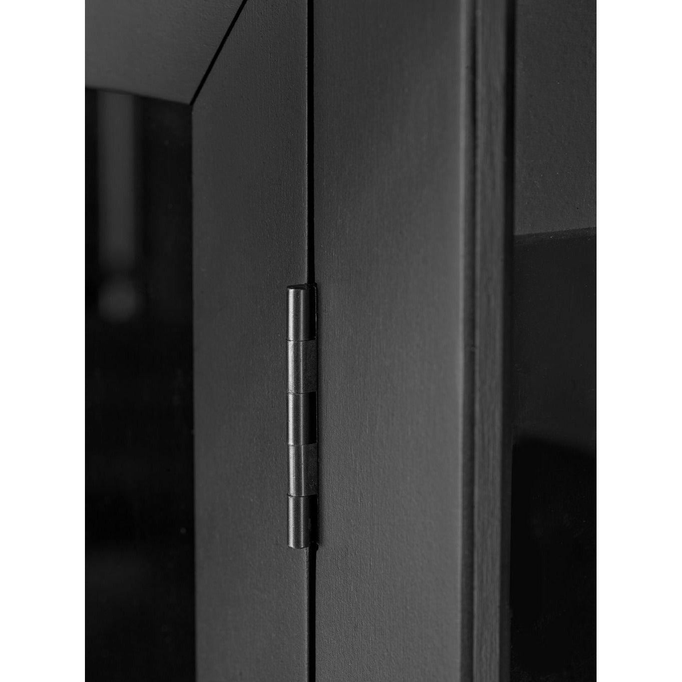 FDB Møbler A90 BODERNE Display Cabinet faggio nero laccato, H: 127 cm