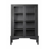  A90 BODERNE Display Cabinet faggio nero laccato H: 127 cm