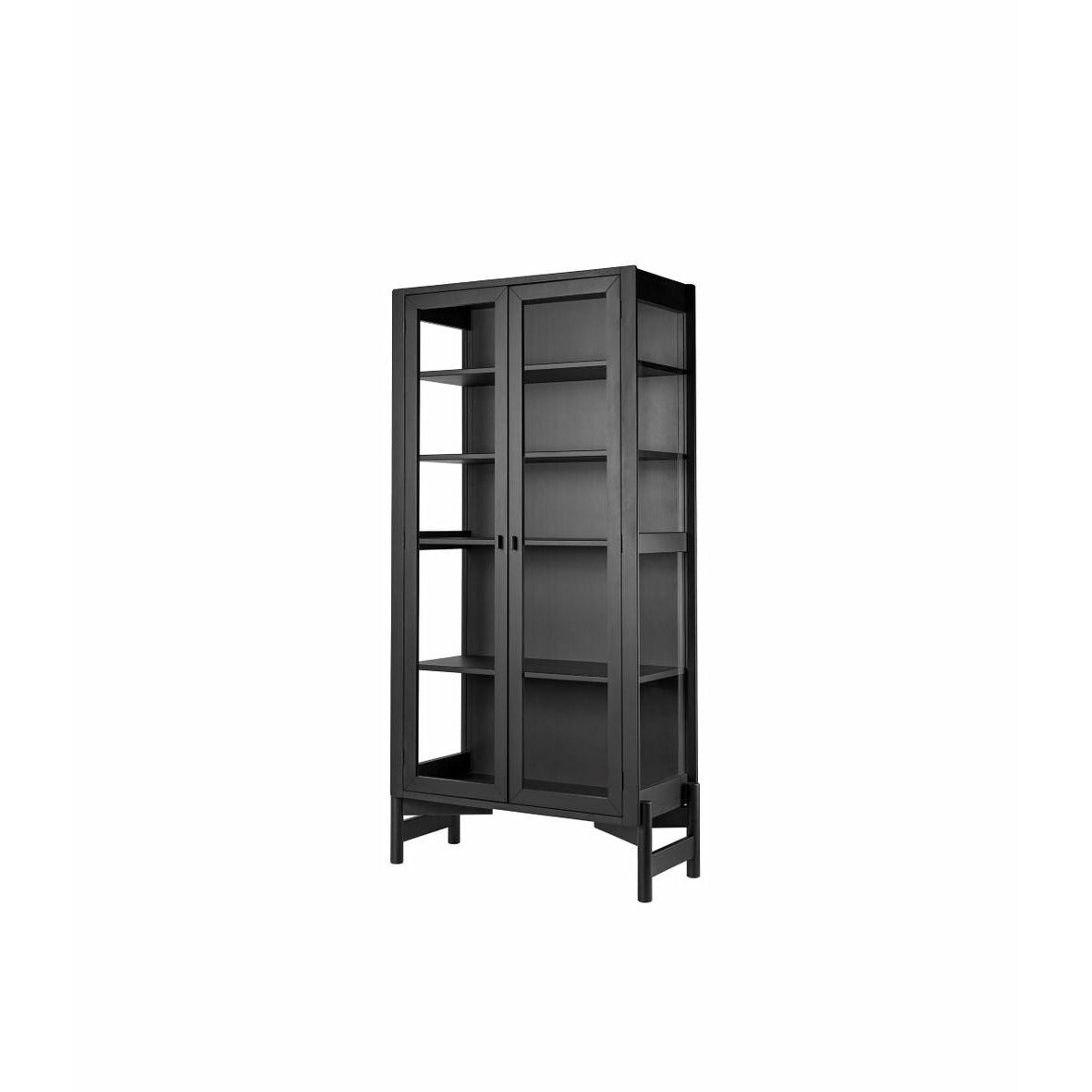 Fdb Møbler A90 Cabinet d'affichage Bodenne Beech Black LaQuered, H: 178 cm