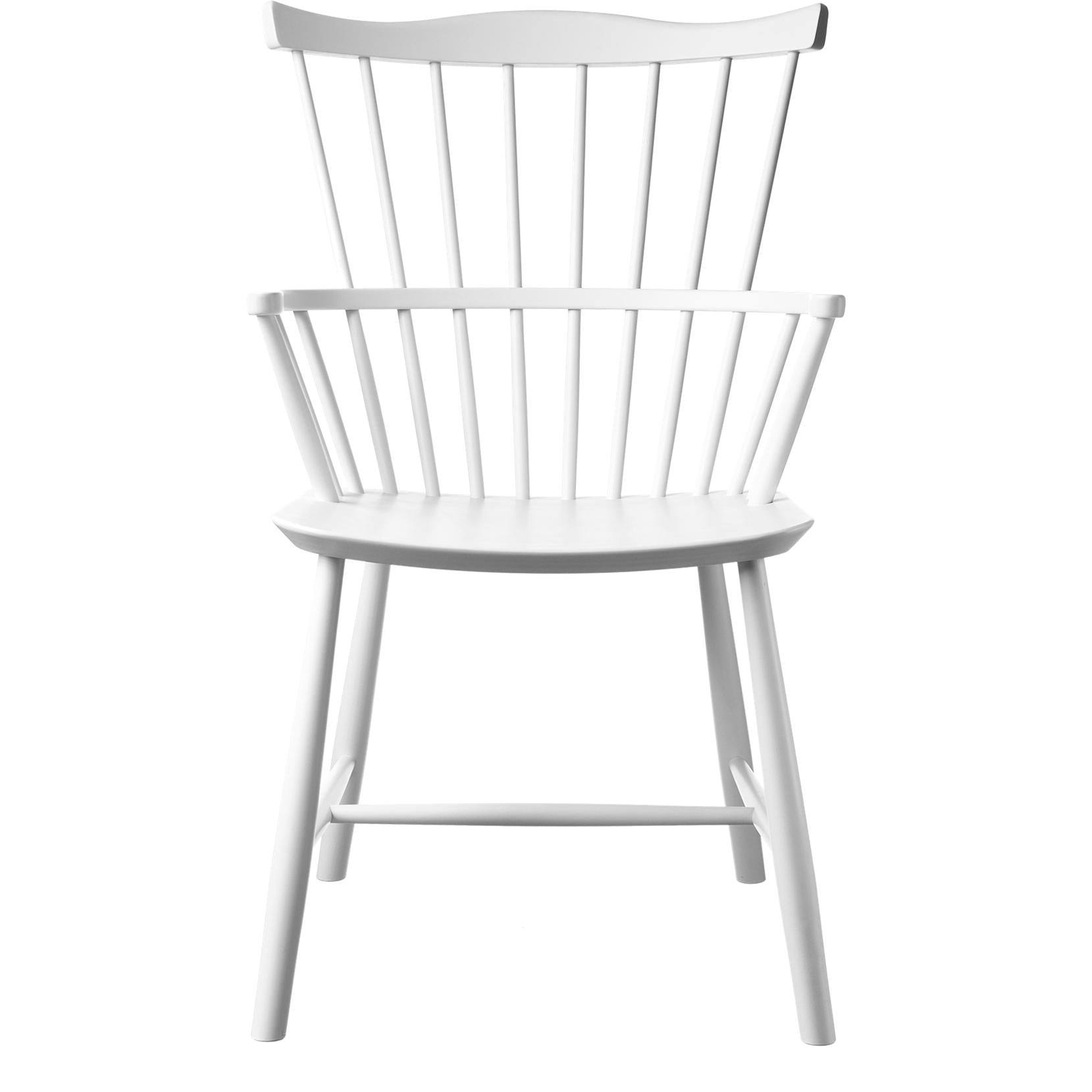 FDB Møbler Børge Mogensen -tuoli Beechissä, valkoisessa, H 90cm