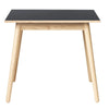 FDB Møbler C35 Table à manger chêne, table de table en linoléum gris foncé, 82x82cm
