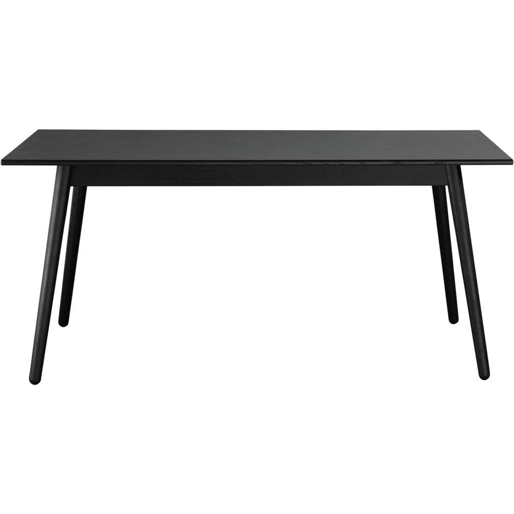 FDBMøblerC35 B餐桌6人橡木，黑色，82x160cm