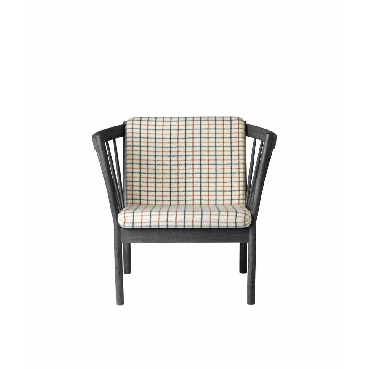 Fdb Møbler J146 fauteuil, zwart/rødternet