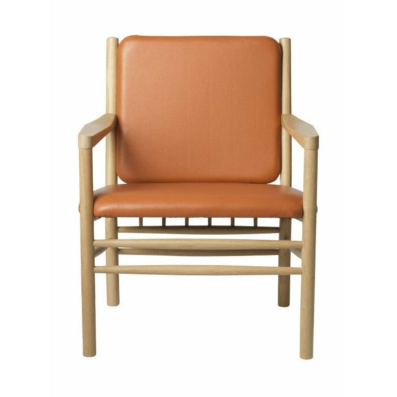 Fdb Møbler J147 fauteuil, natuurlijke/cognac