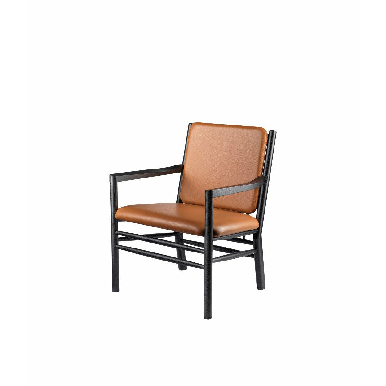 Fdb Møbler J147 Armchair, Black/Cognac