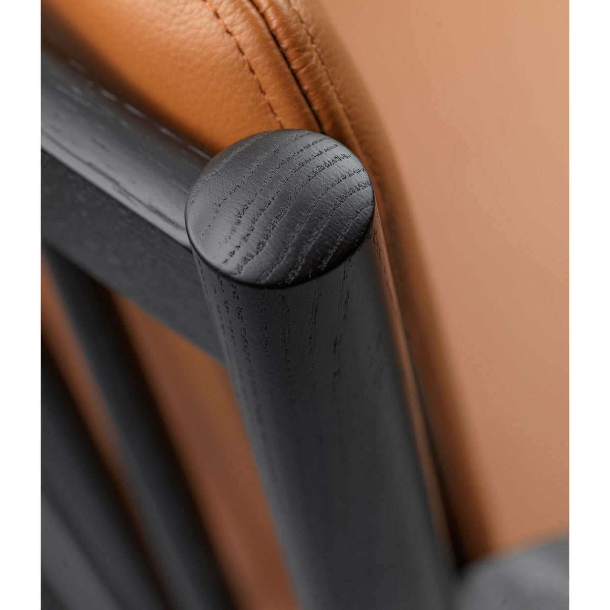 Fdb Møbler Fauteuil J147, noir / cognac