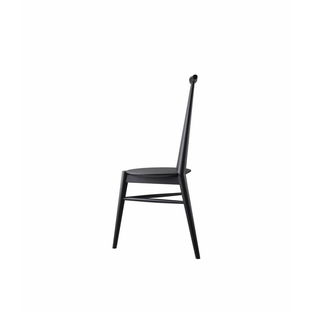 Silla de anclaje FDB Møbler J157, huevo negro