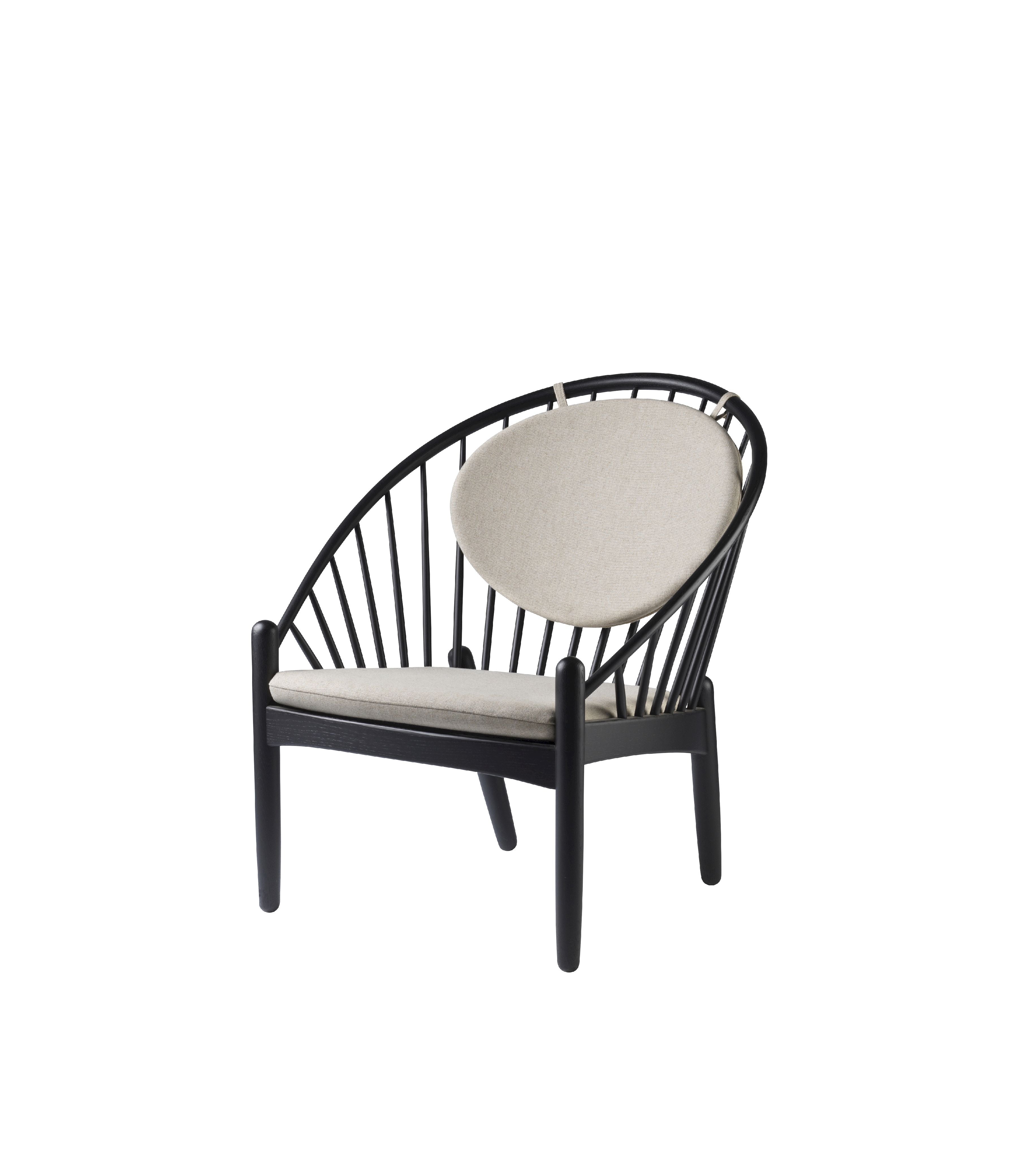 Fdb Møbler Fauteuil J166 Jørna, chêne noir laqué / beige