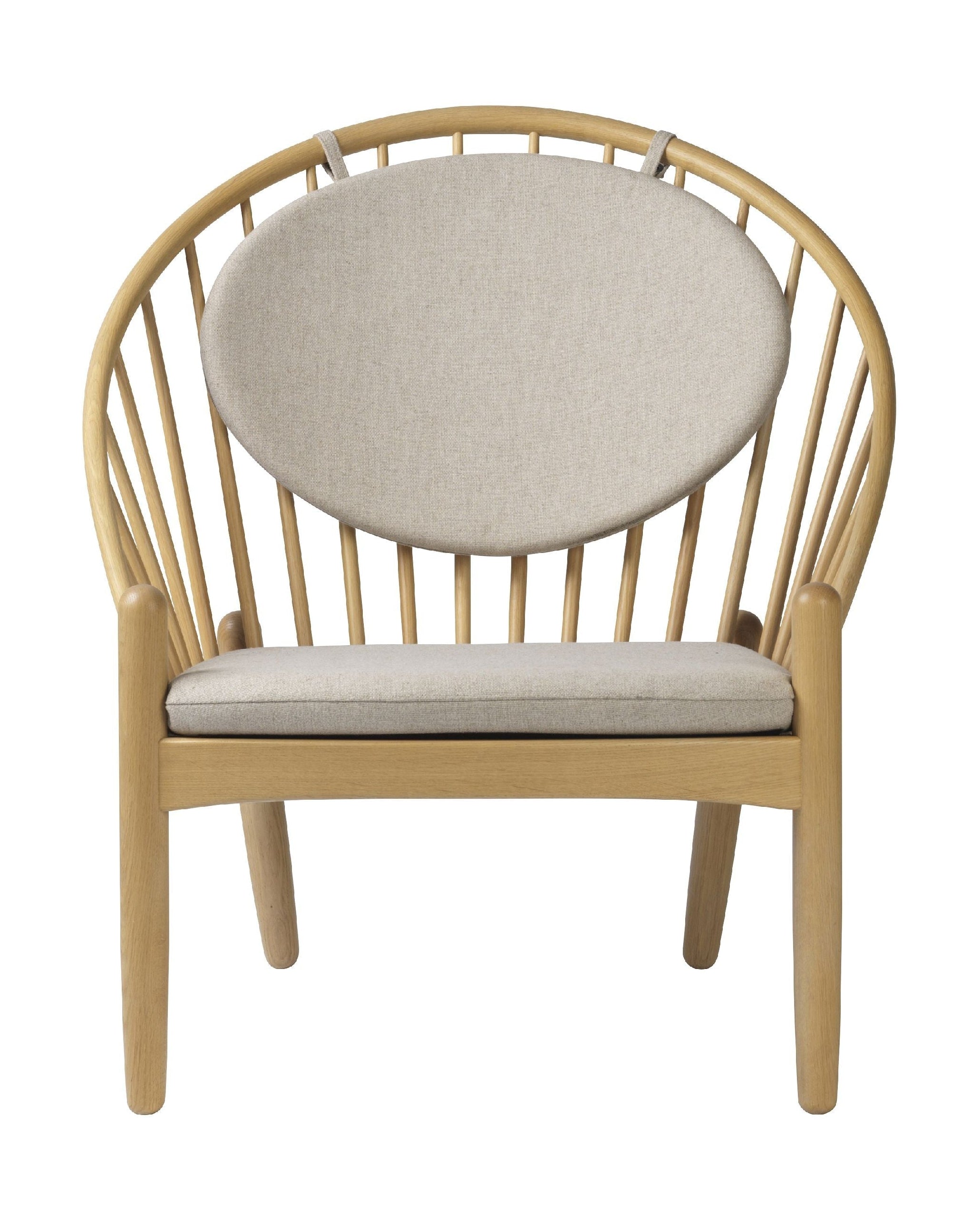 FDBMøblerJ166Jørna扶手椅，橡木/漆米色