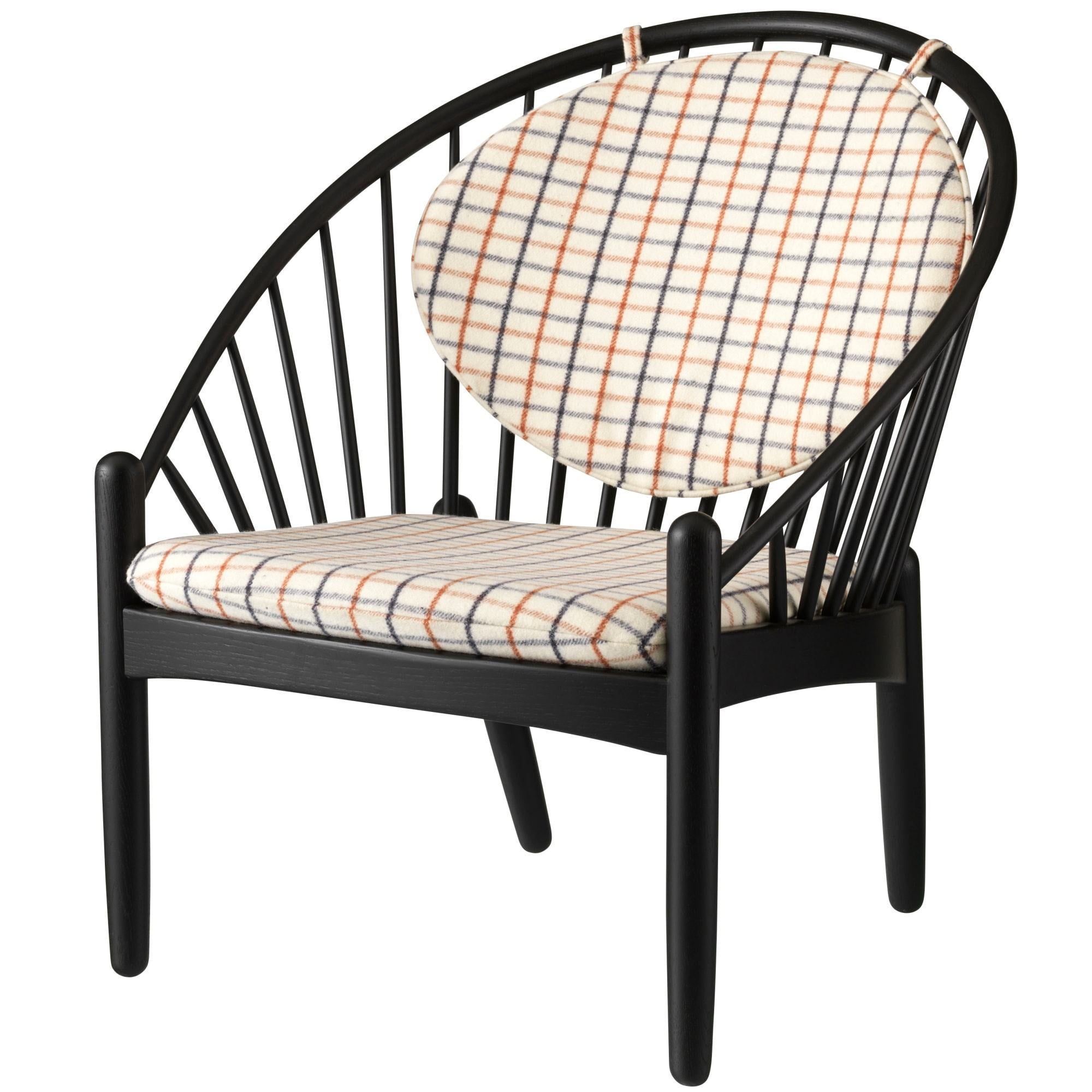 FDB Møbler J166 Jørna Sillón, negro/a cuadros