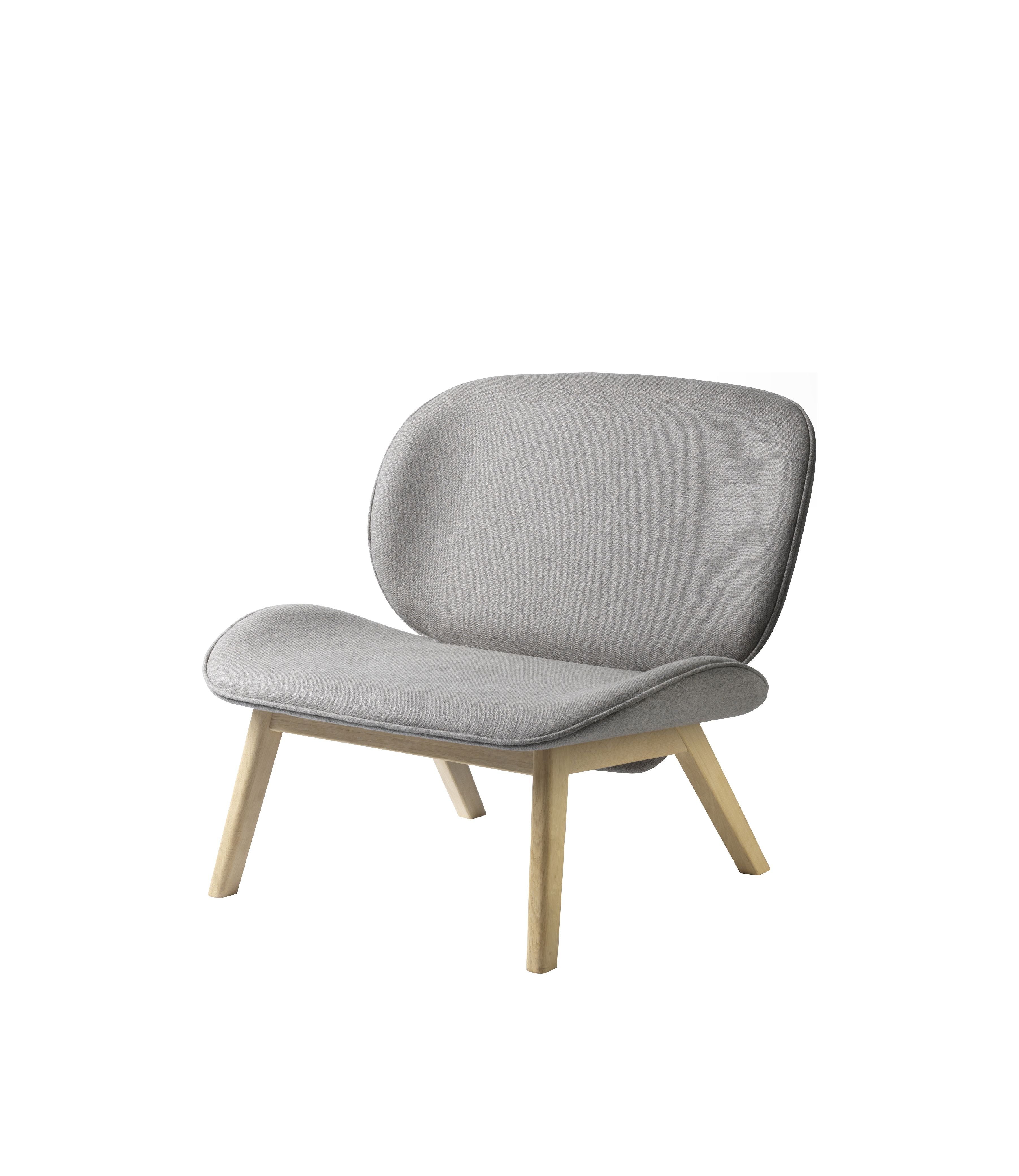 FDBMøblerL32 Suru Lounge椅子，橡木/灰色