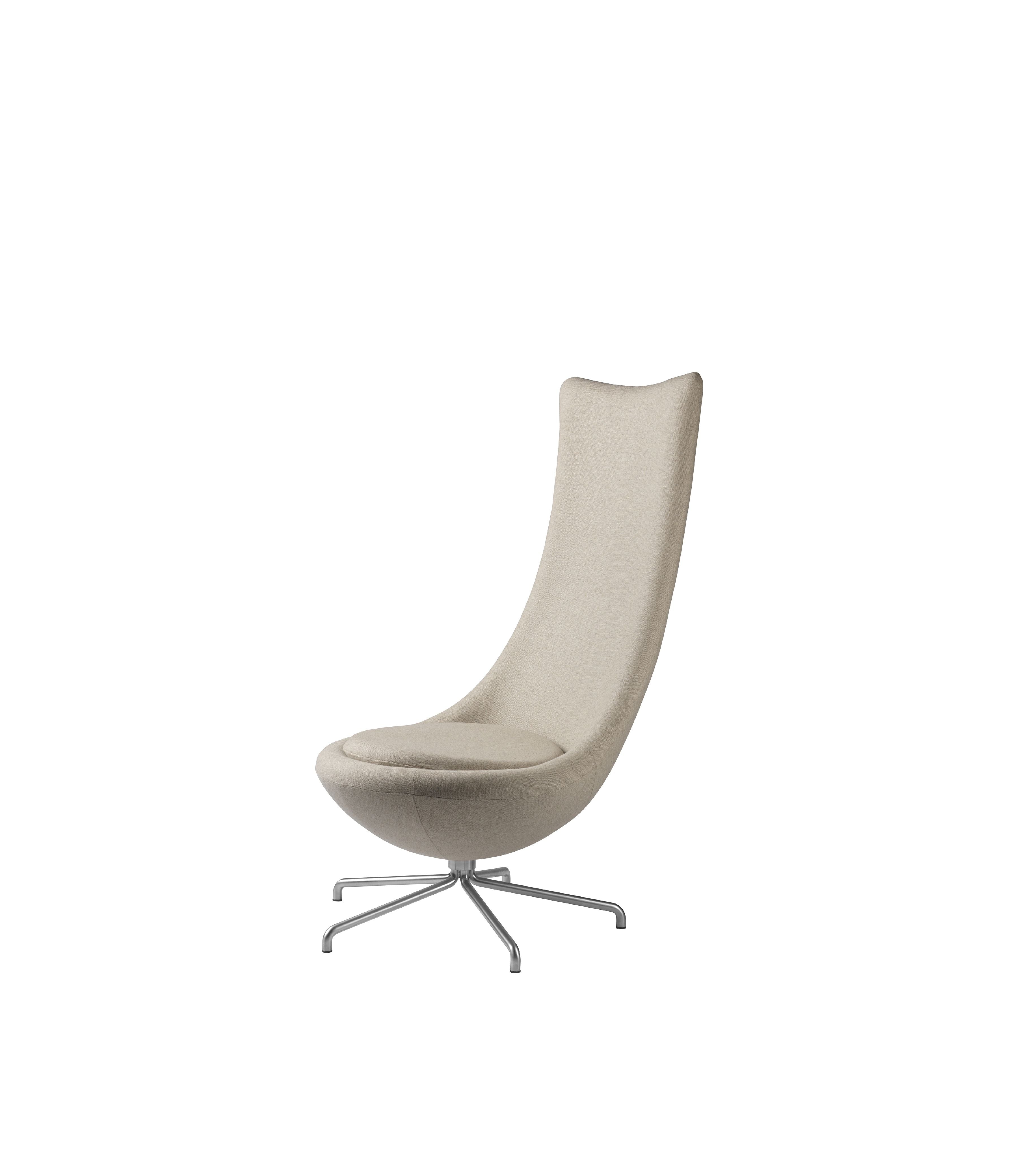 Fdb Møbler L41 Bellamie Loungesessel mit Drehfunktion, Beige/Metall