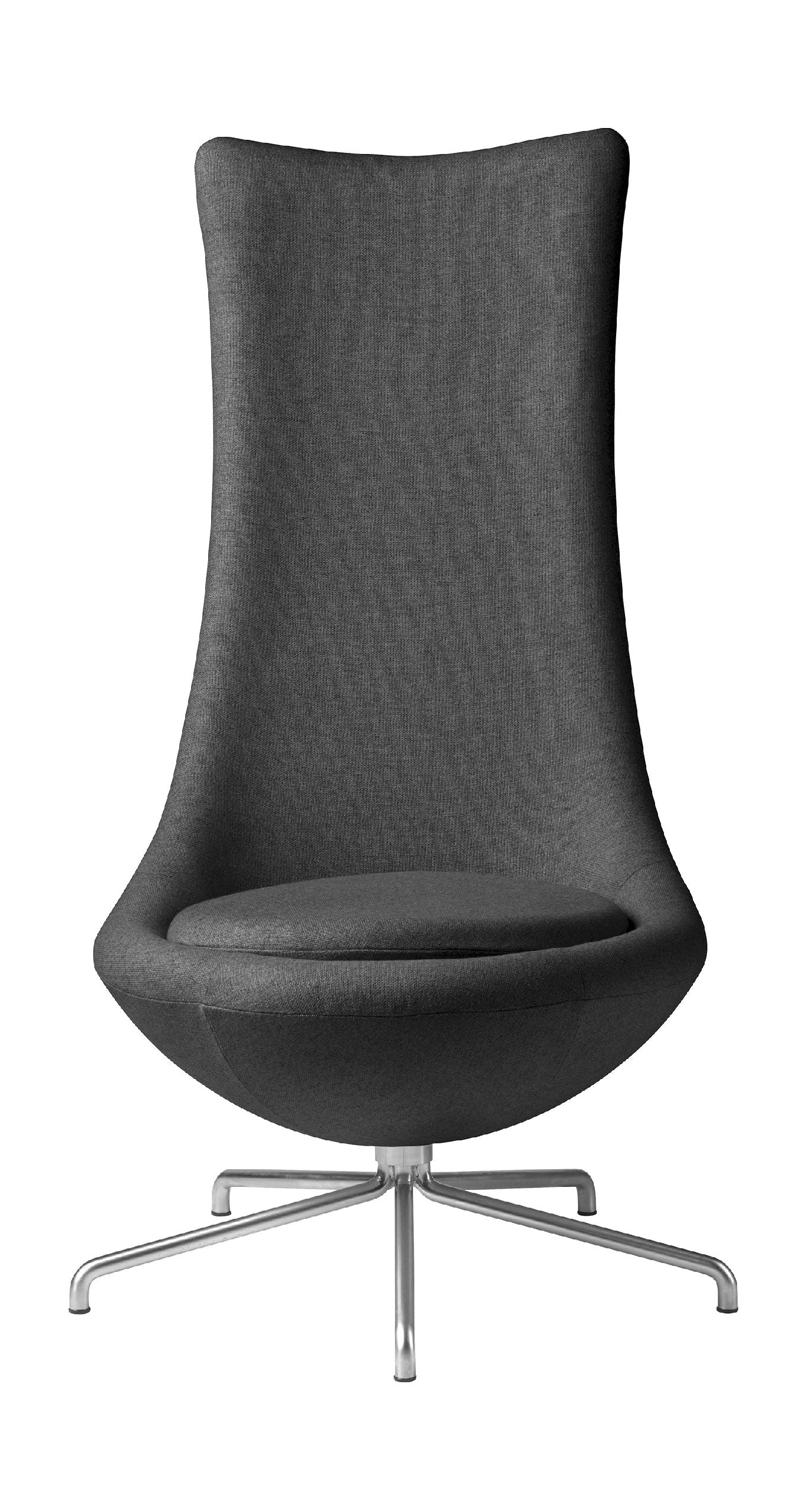 FDBMøblerL41 Bellamie Lounge椅子，带有旋转，深灰色/金属
