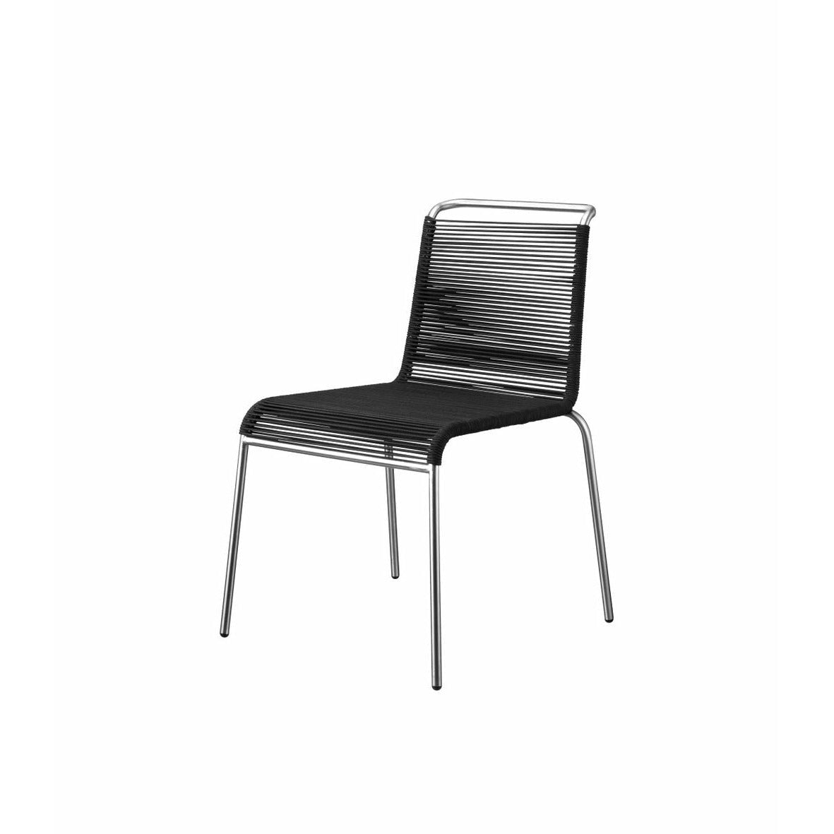 Fdb Møbler Chaise de cordon TEGLGAARD ​​M20, métal / noir