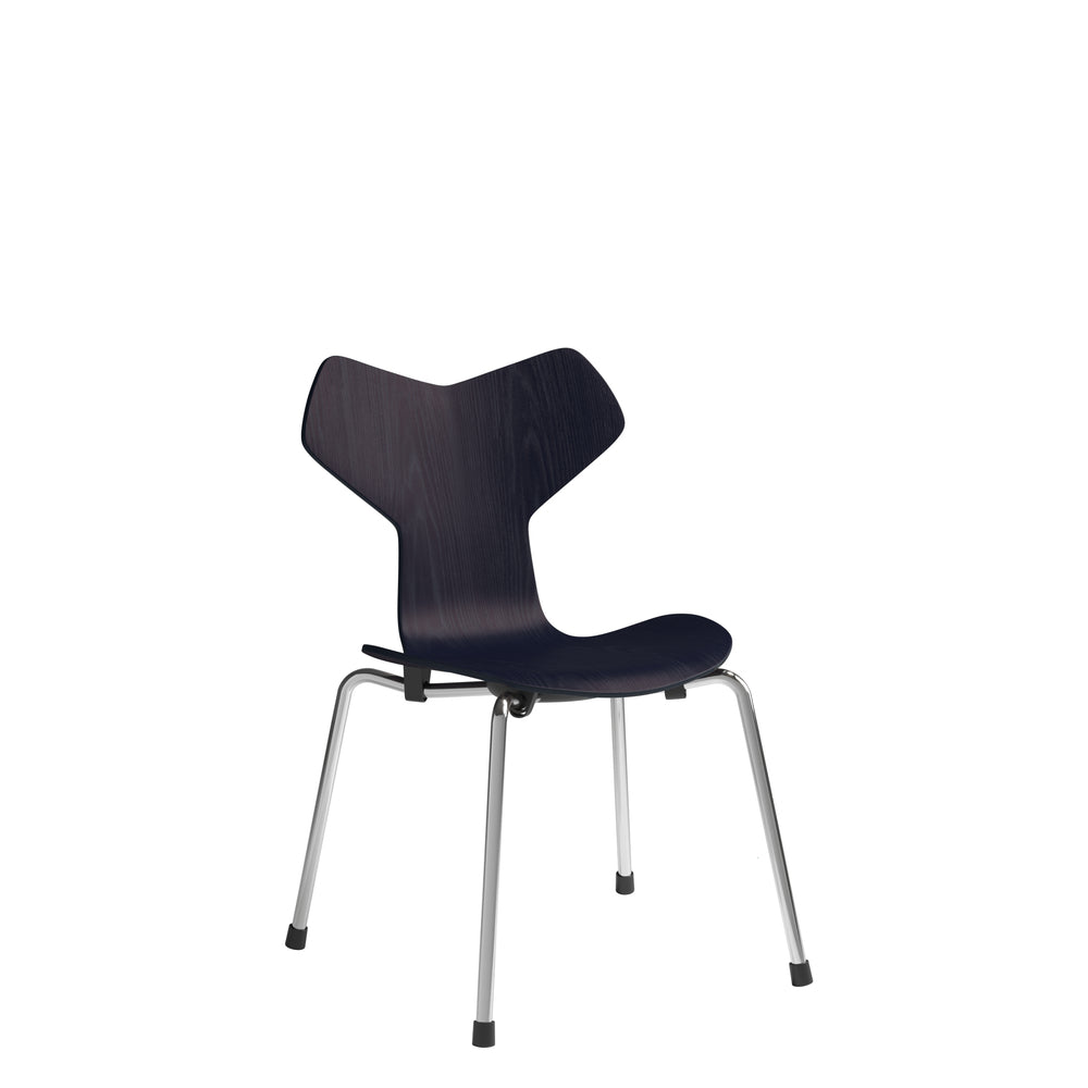 Fritz Hansen 3130 siège grand prix pour enfant gris placage coloré / bleu nuit