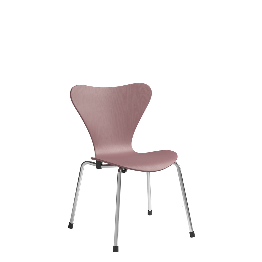 Fritz Hansen 3177 Børneserie 7 stol, farvet finer Ash/Wild Rose