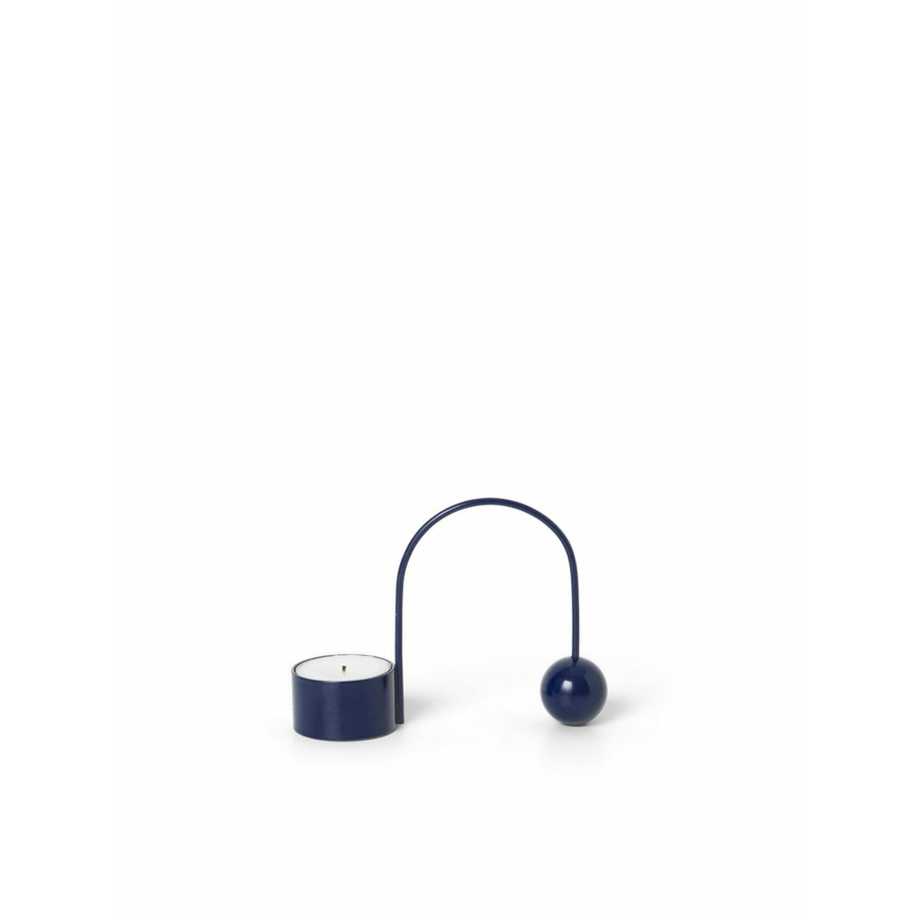 Ferm Living Balans Candle Holder, Dark Blue