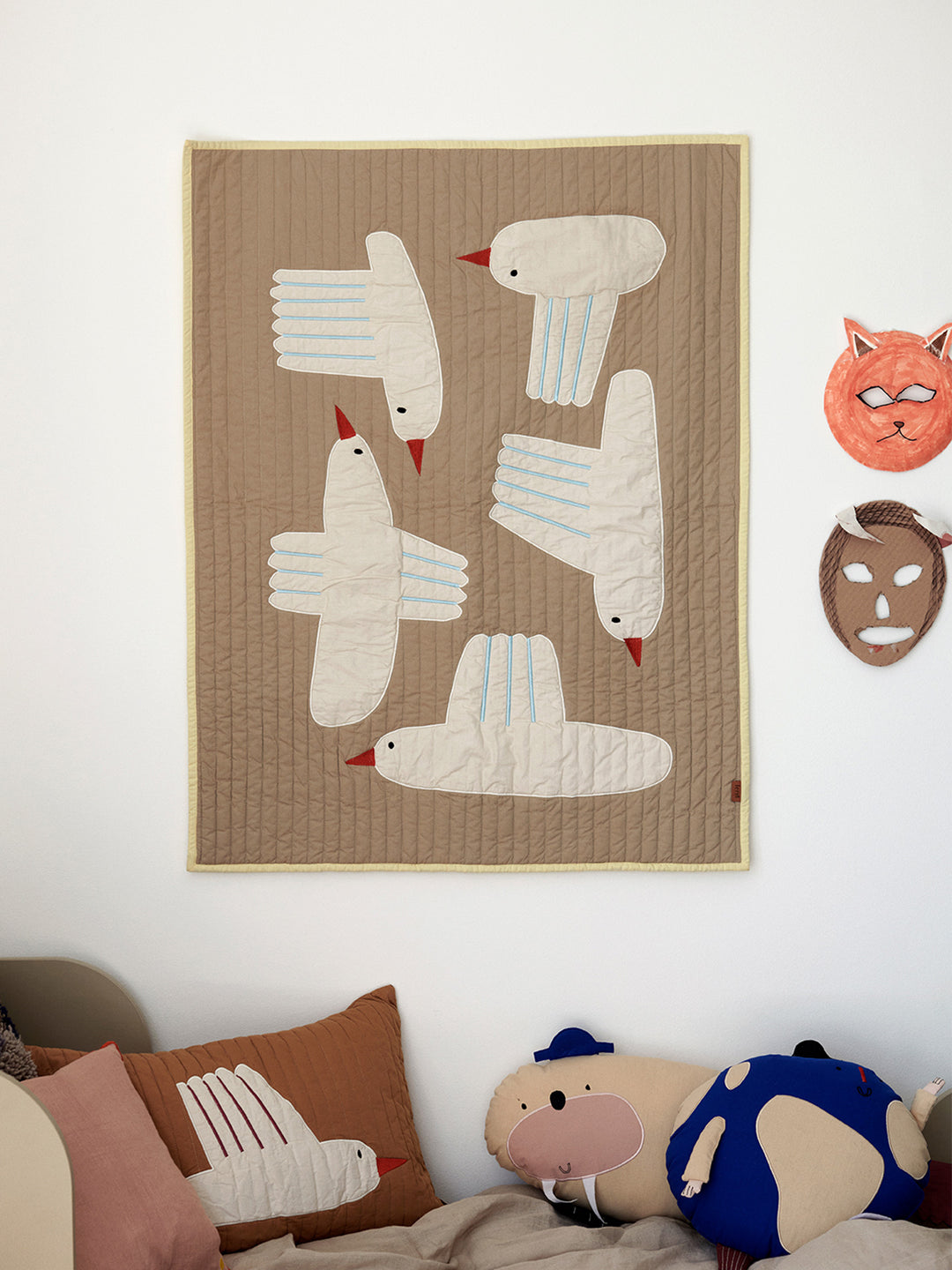 Ferm Living Vogelquilt, zand