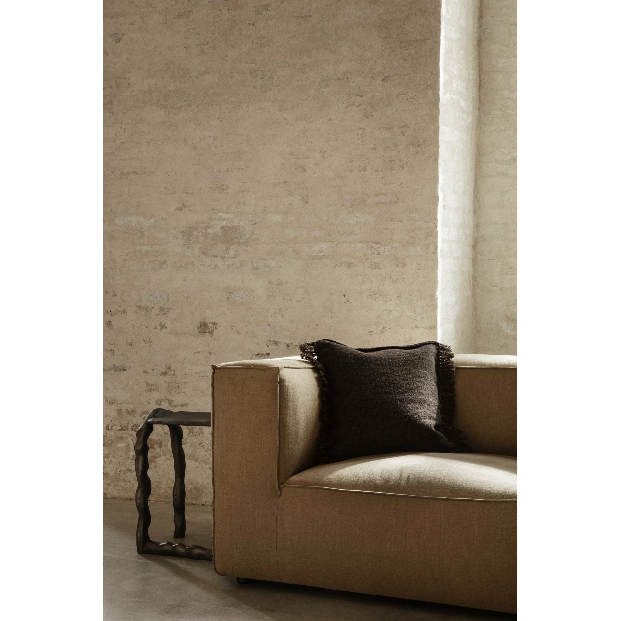 Ferm Living Catena divano bracciolo lasciato in lino ricco di S400, naturale