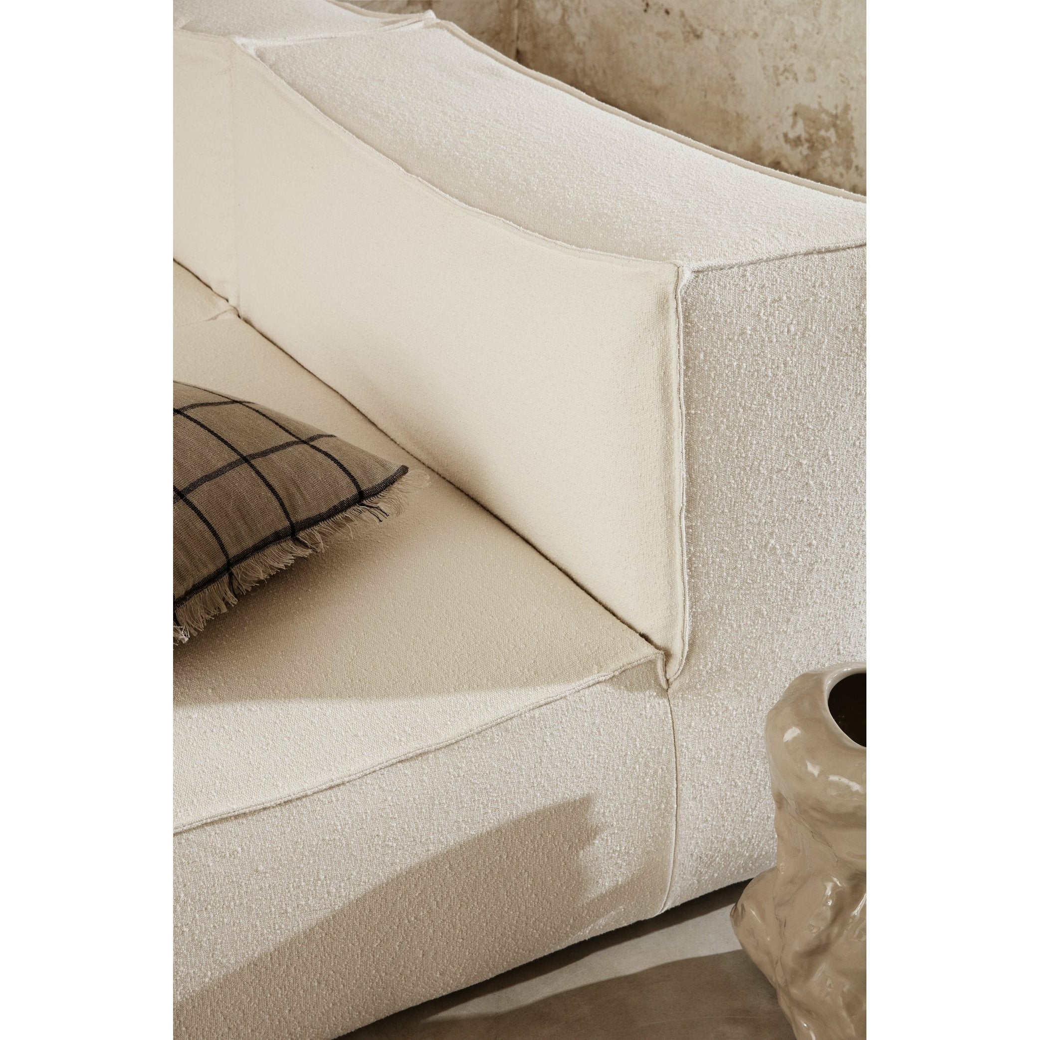 Ferm Living Catena sofá reposabrazo L401 Slub de algodón seco, blanco blanco
