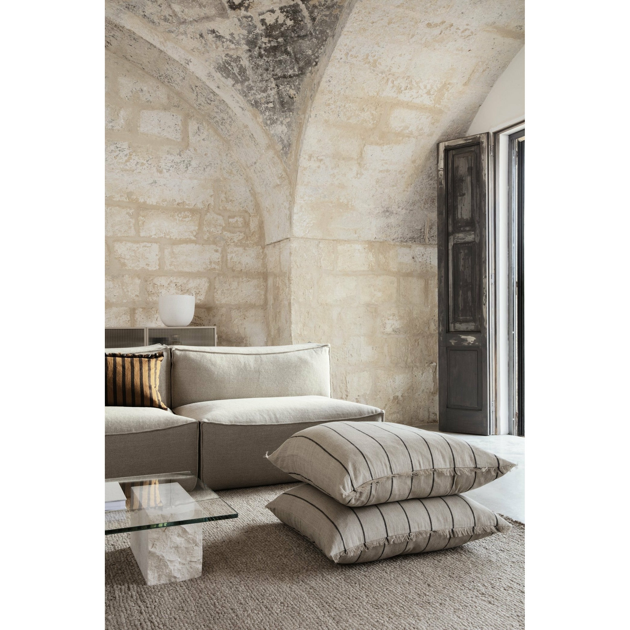 Ferm Living Catena -sohva yhdistävä kulma S200 puuvilla liinavaatteet, luonnollinen
