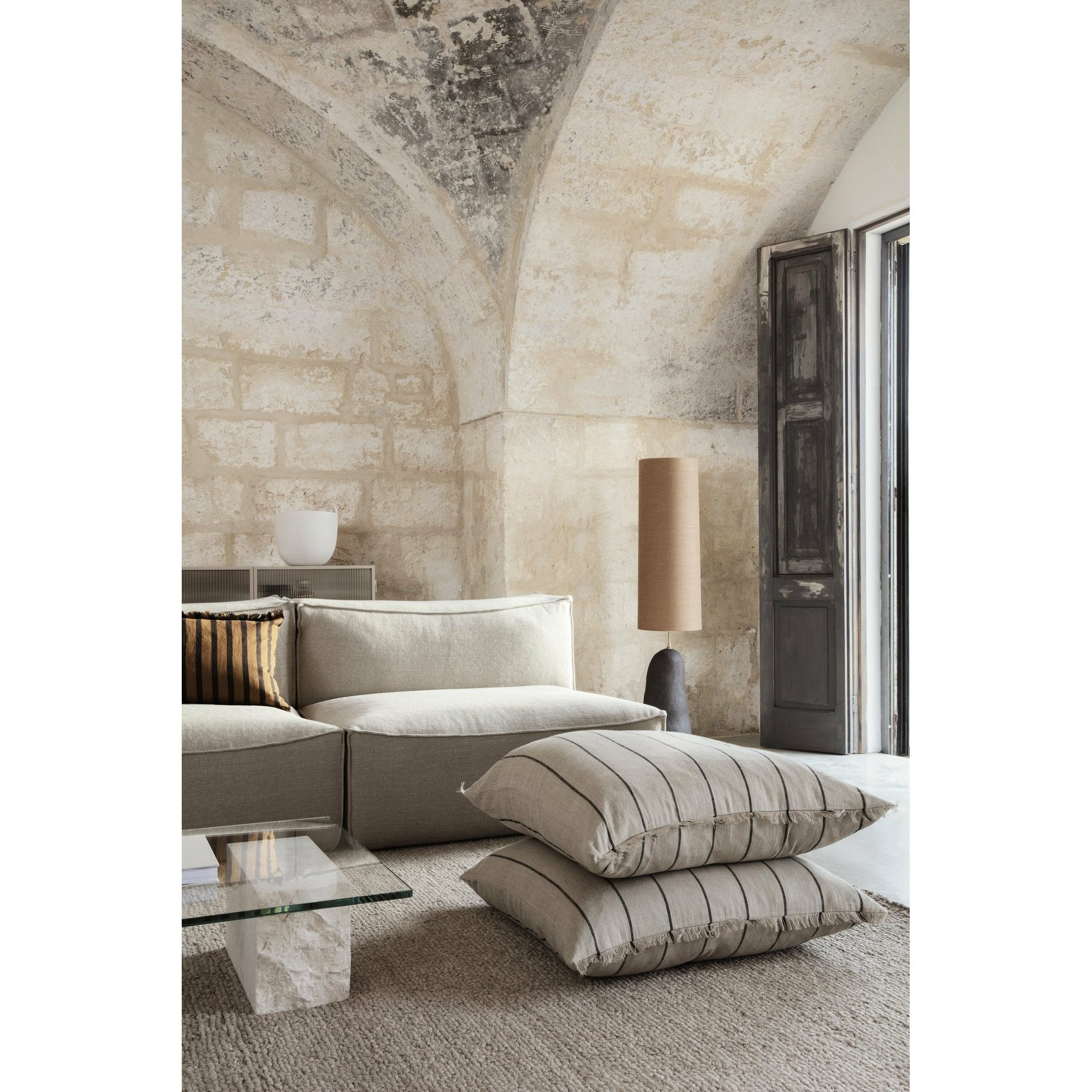 Ferm Living Catena -sohva yhdistävä kulma S200 puuvilla liinavaatteet, luonnollinen
